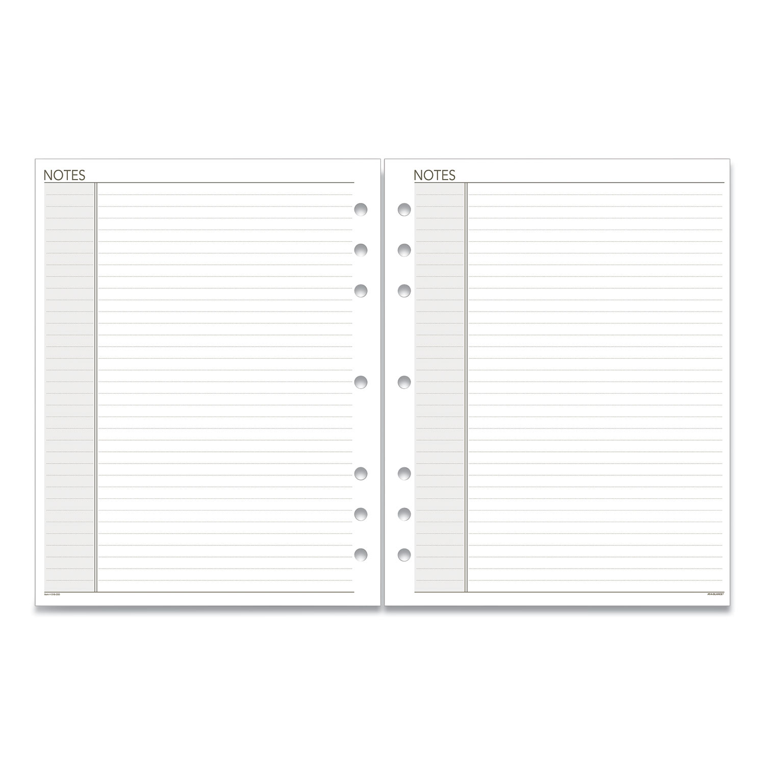 AT-A-GLANCE® Lined Notes Pages, 11 x 8.5, White, 30/Pack