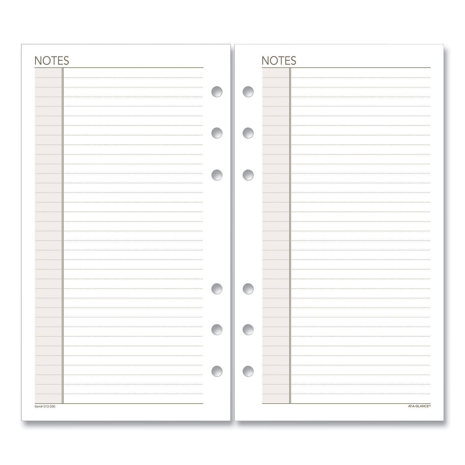 AT-A-GLANCE® Lined Notes Pages, 6.75 x 3.75, White, 30/Pack