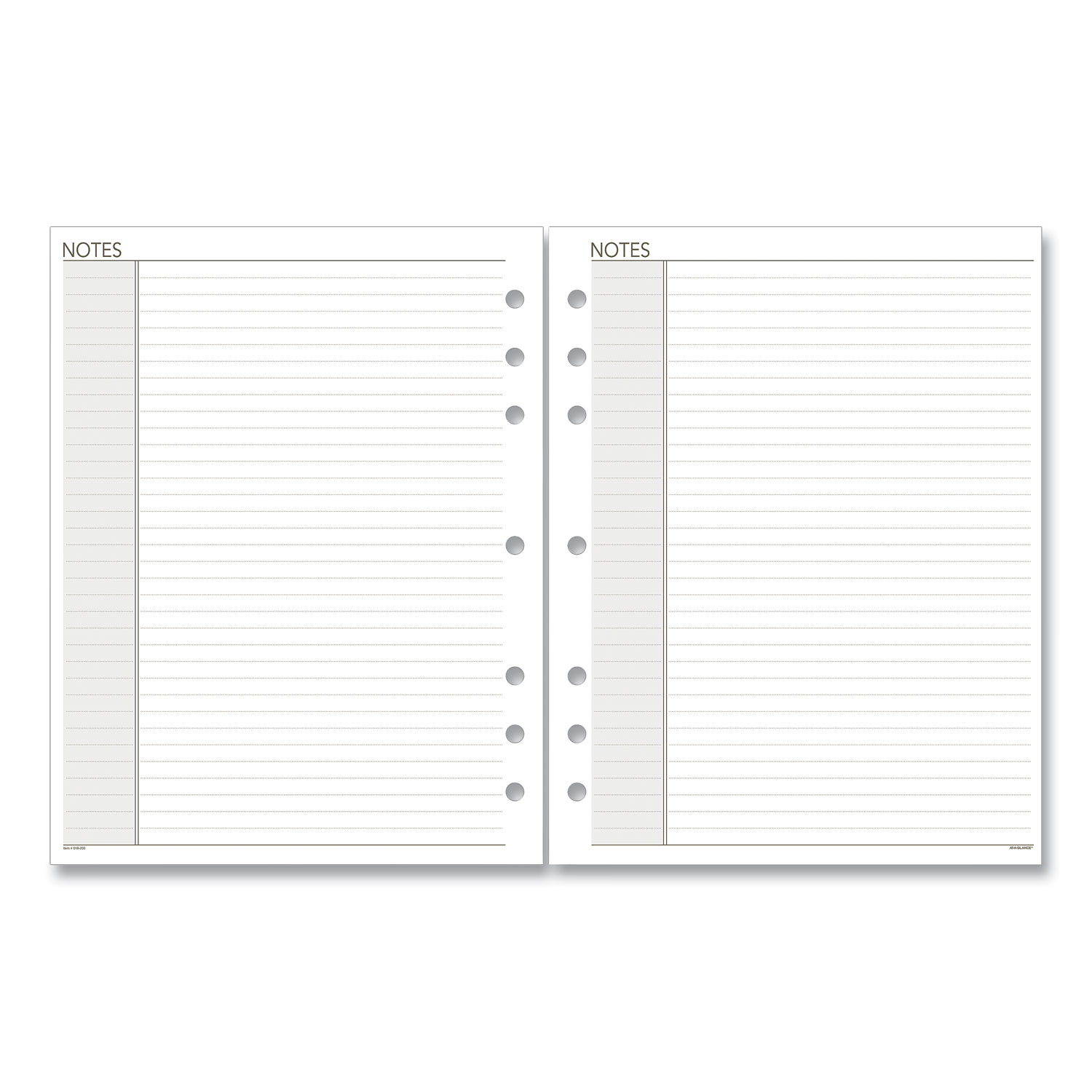 AT-A-GLANCE® Lined Notes Pages, 8.5 x 5.5, White, 30/Pack