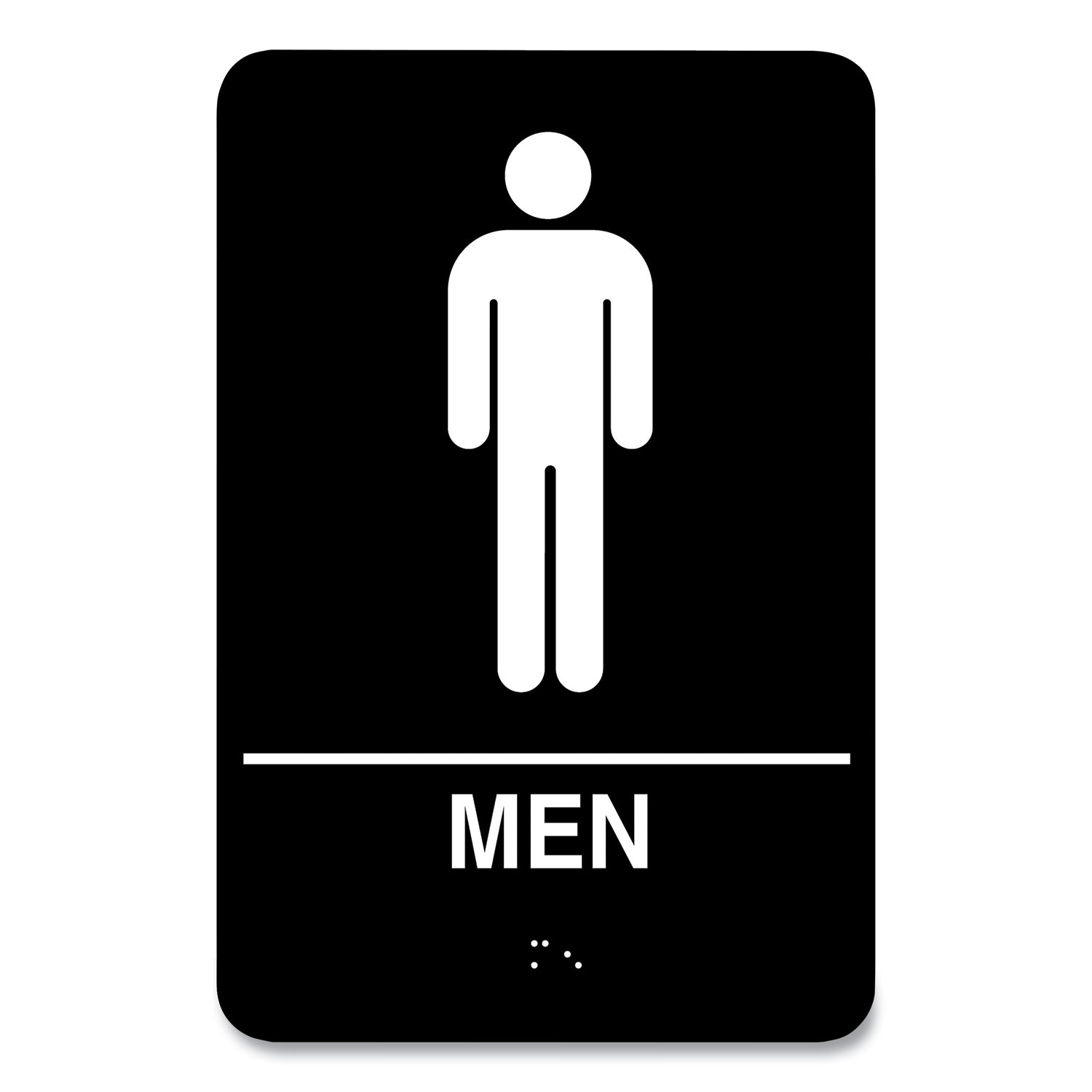 COSCO Indoor Restroom Door Sign, Men/Women, 5.9 x 9, Black/White, 2/Pack