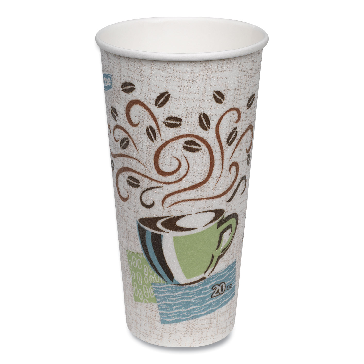  Dixie 5320CD PerfecTouch Hot/Cold Cups, 20 oz, Coffee Haze, Green/Blue, 25/Pack (DXE597400) 