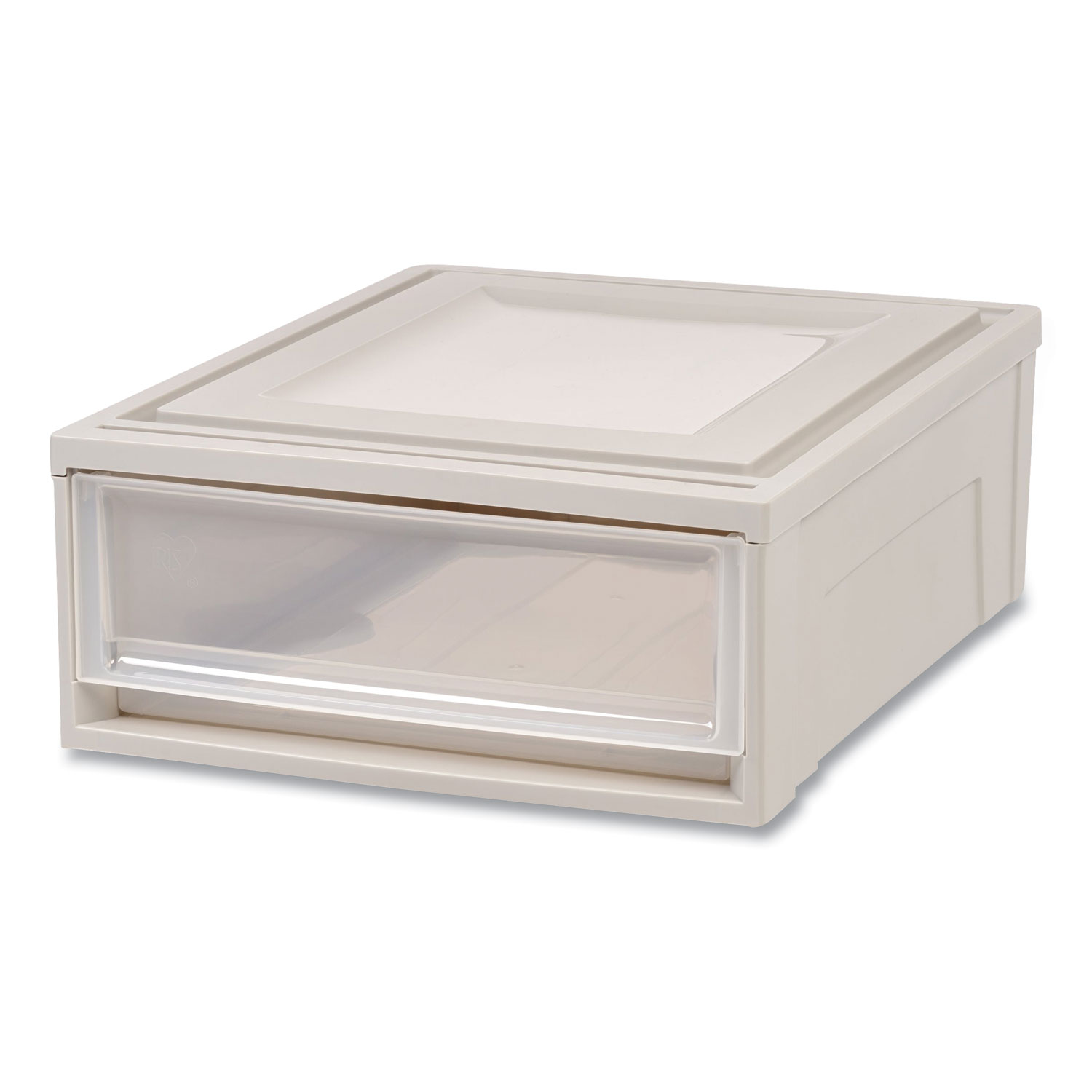 IRIS Stackable Storage Drawer, 5.5 gal, 15.7 x 19.7 x 6.5, Gray/Translucent Frost