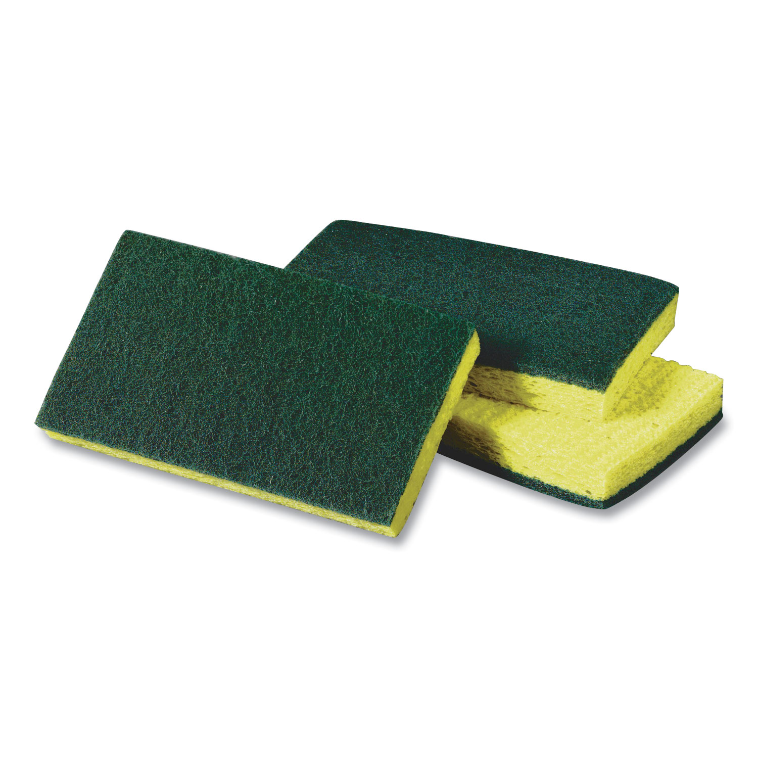 Scotch-Brite PROFESSIONAL 74 Medium-Duty Scrubbing Sponge, 3.6 x 6.1, Yellow/Green (MMM491305) 