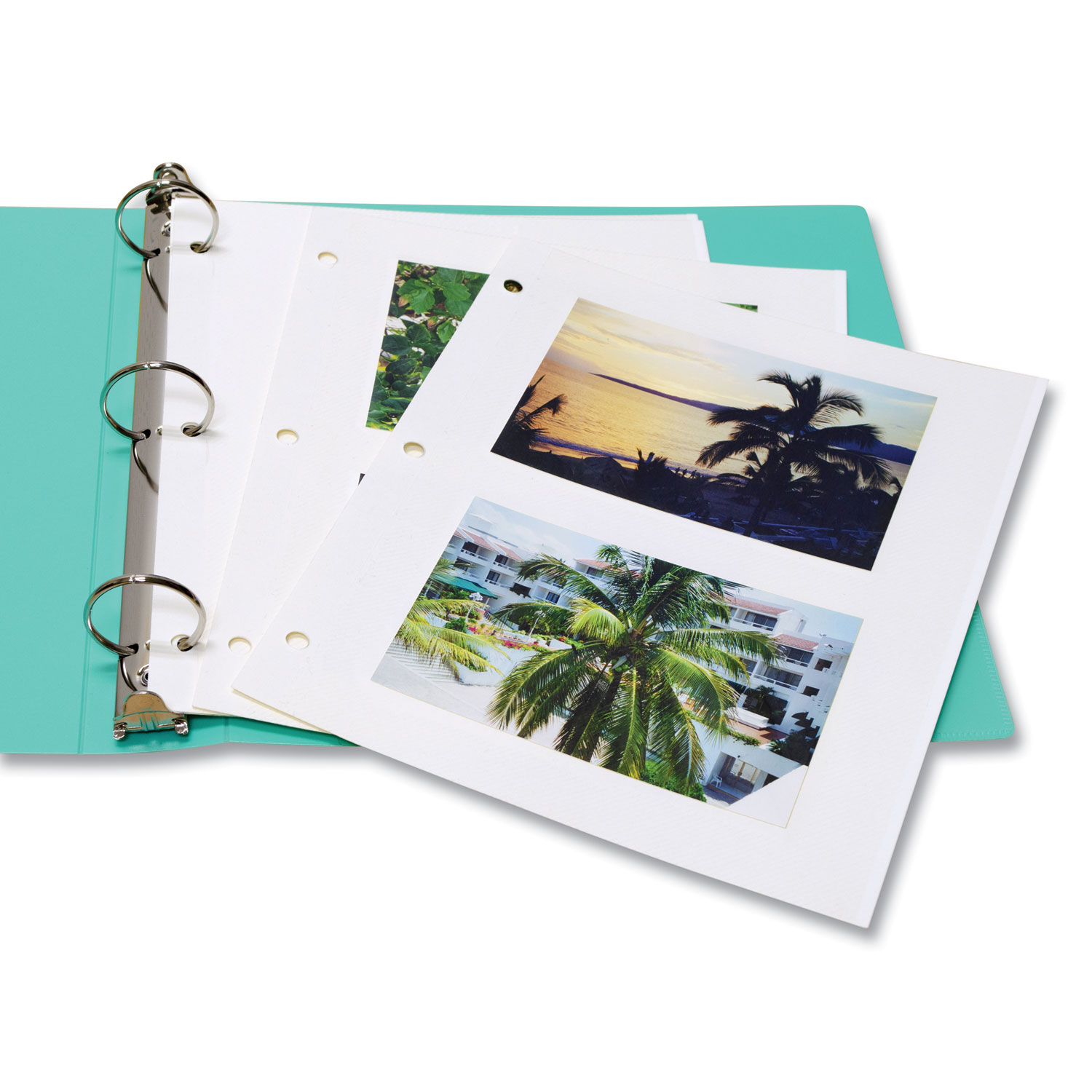 50 Count Photo Album Refill Sheets 11"x9" Double-Sided 3-Hole