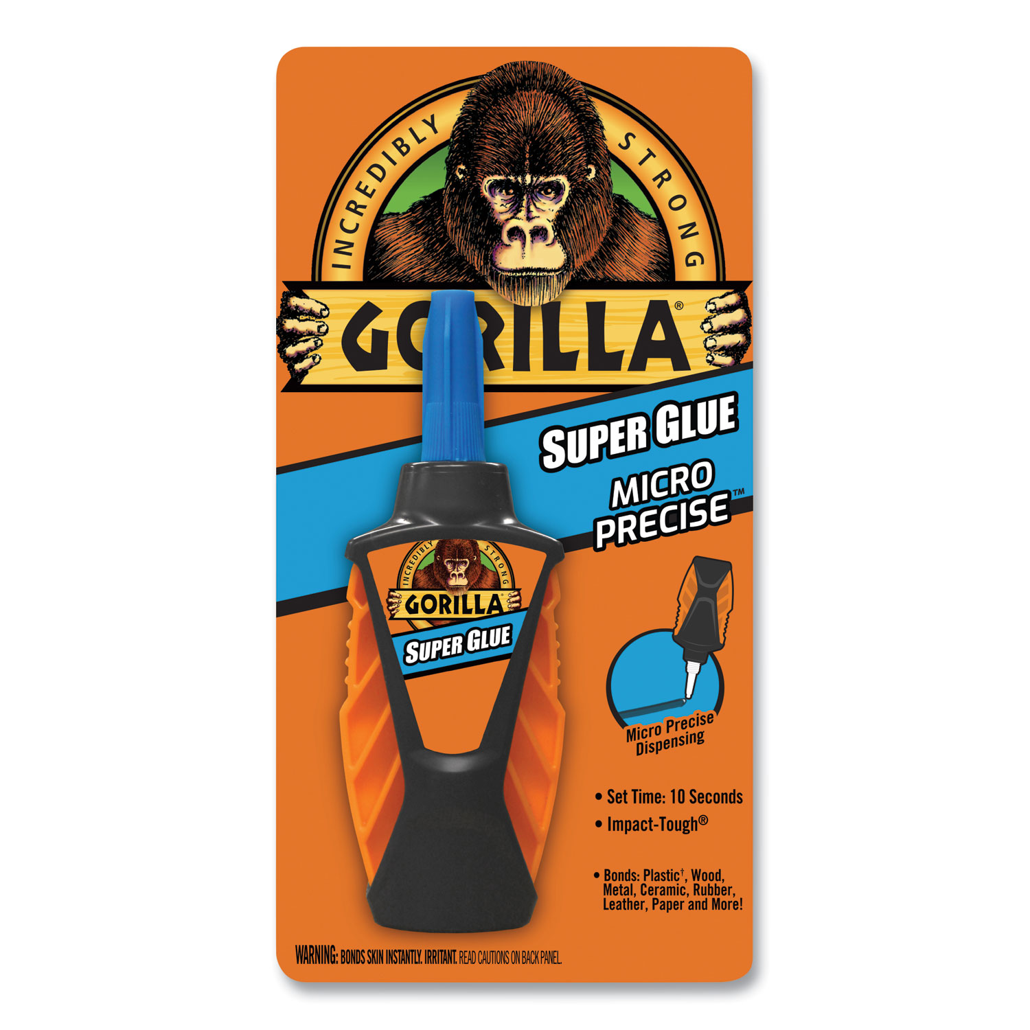 Gorilla Glue® Super Glue Micro Precise, 0.19 oz, Dries Clear, 4/Carton
