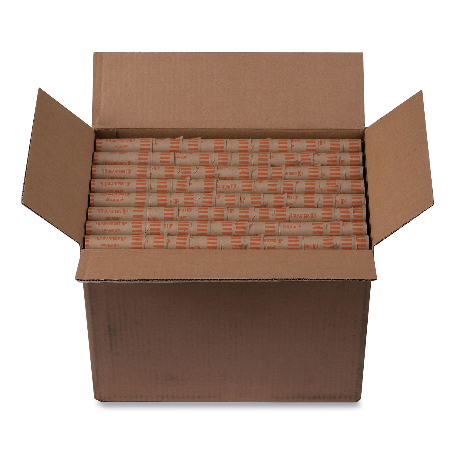 Pap-R Products Preformed Tubular Coin Wrappers, Quarters, $10, 1000 Wrappers/Box