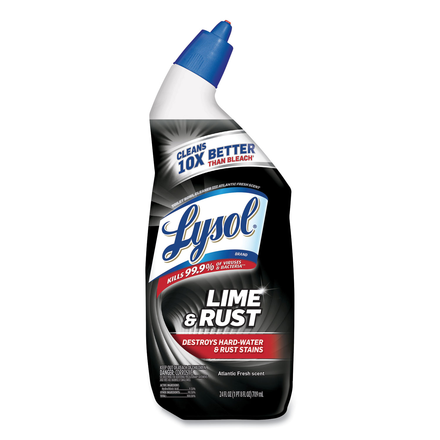  LYSOL Brand 19200-98013 Disinfectant Toilet Bowl Cleaner w/Lime/Rust Remover, Wintergreen, 24 oz, 9/Carton (RAC98013) 
