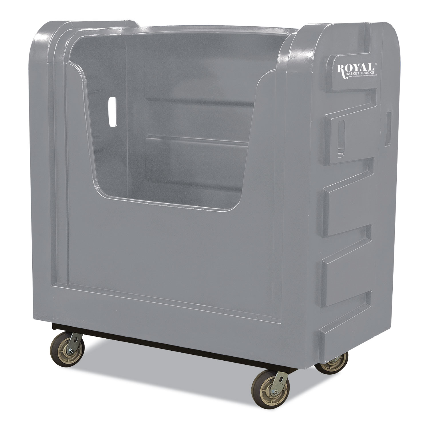 Bulk Transport Truck, Plastic, 28" x 47" x 54.75", Gray