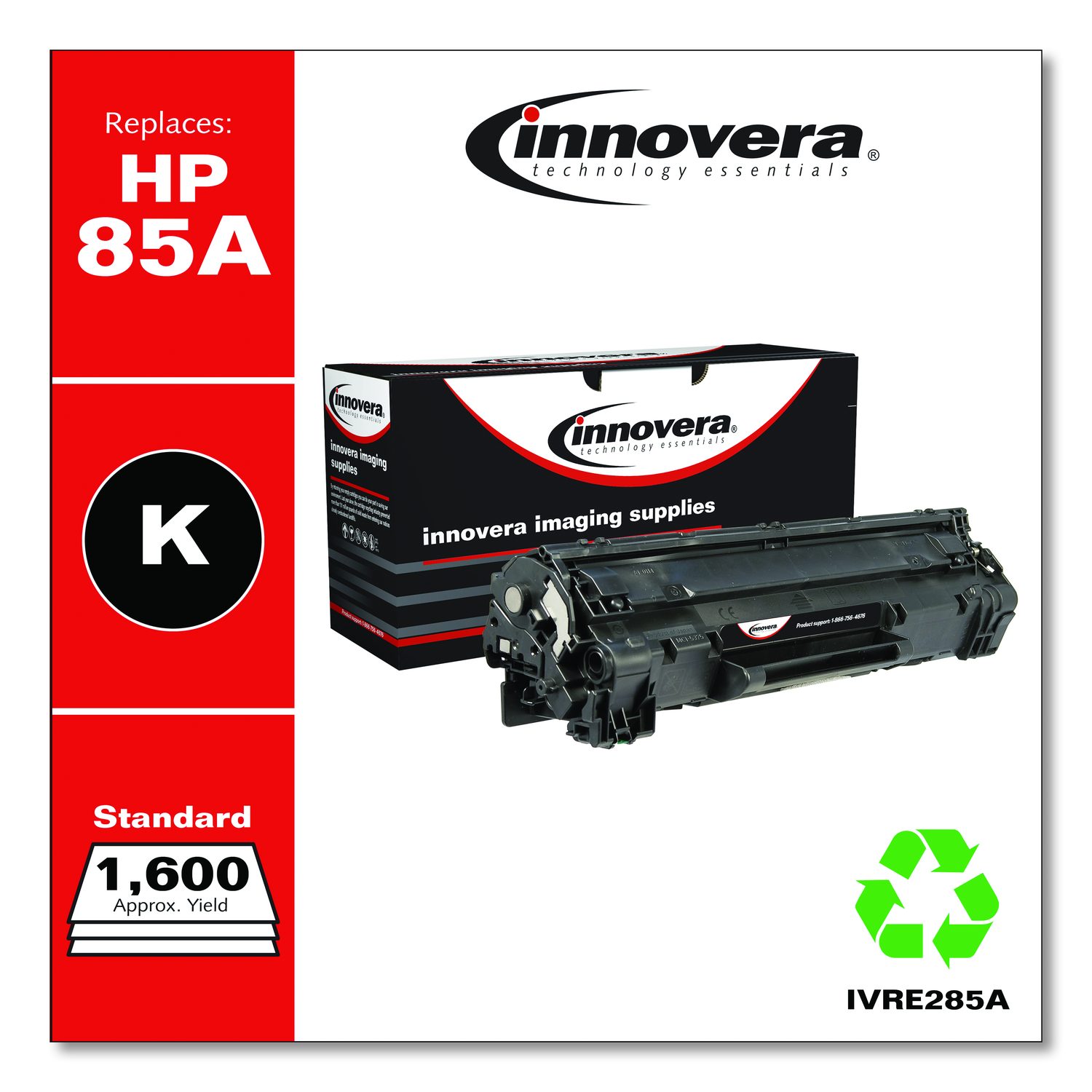 thumbnail image 2 of Go Inks 2-Pack Black Laser Toner Cartridges – Replacement For HP CE285A / 85A (Non-OEM Compatible) 2 of 4
