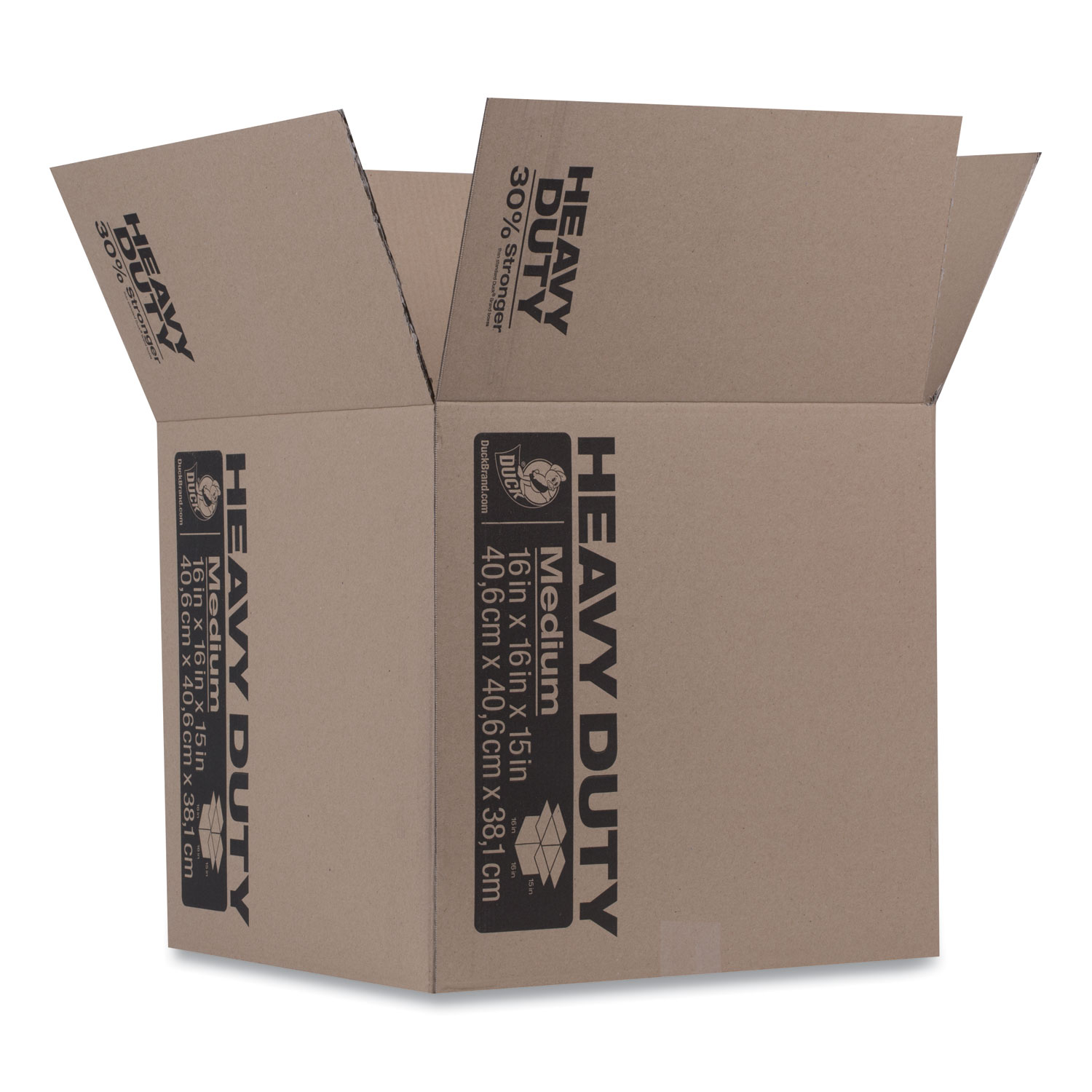  Duck 280728 Heavy-Duty Boxes, Regular Slotted Container (RSC), 16 x 16 x 15, Brown (DUC280728) 