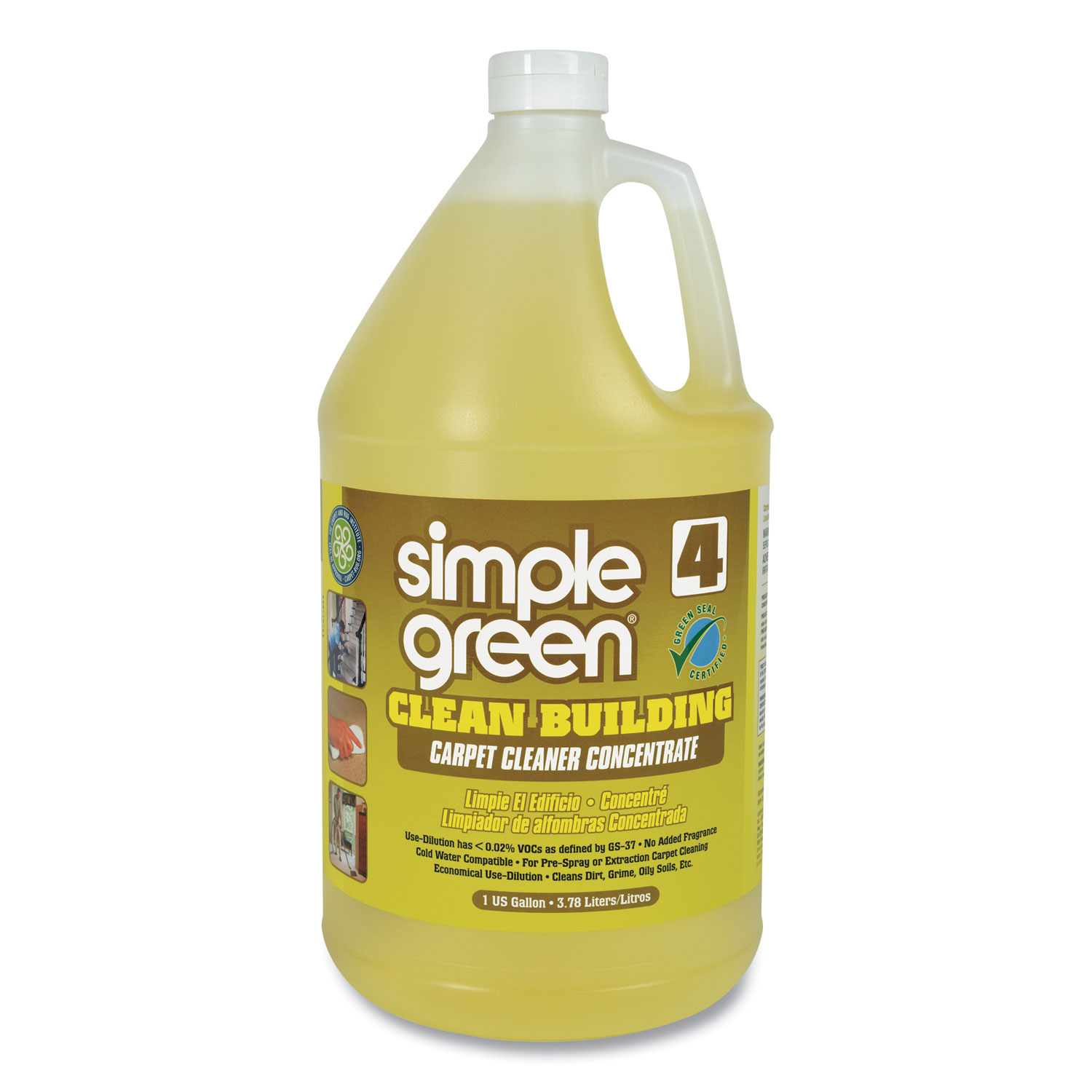  Simple Green 1210000211201 Clean Building Carpet Cleaner Concentrate, Unscented, 1gal Bottle (SMP11201) 