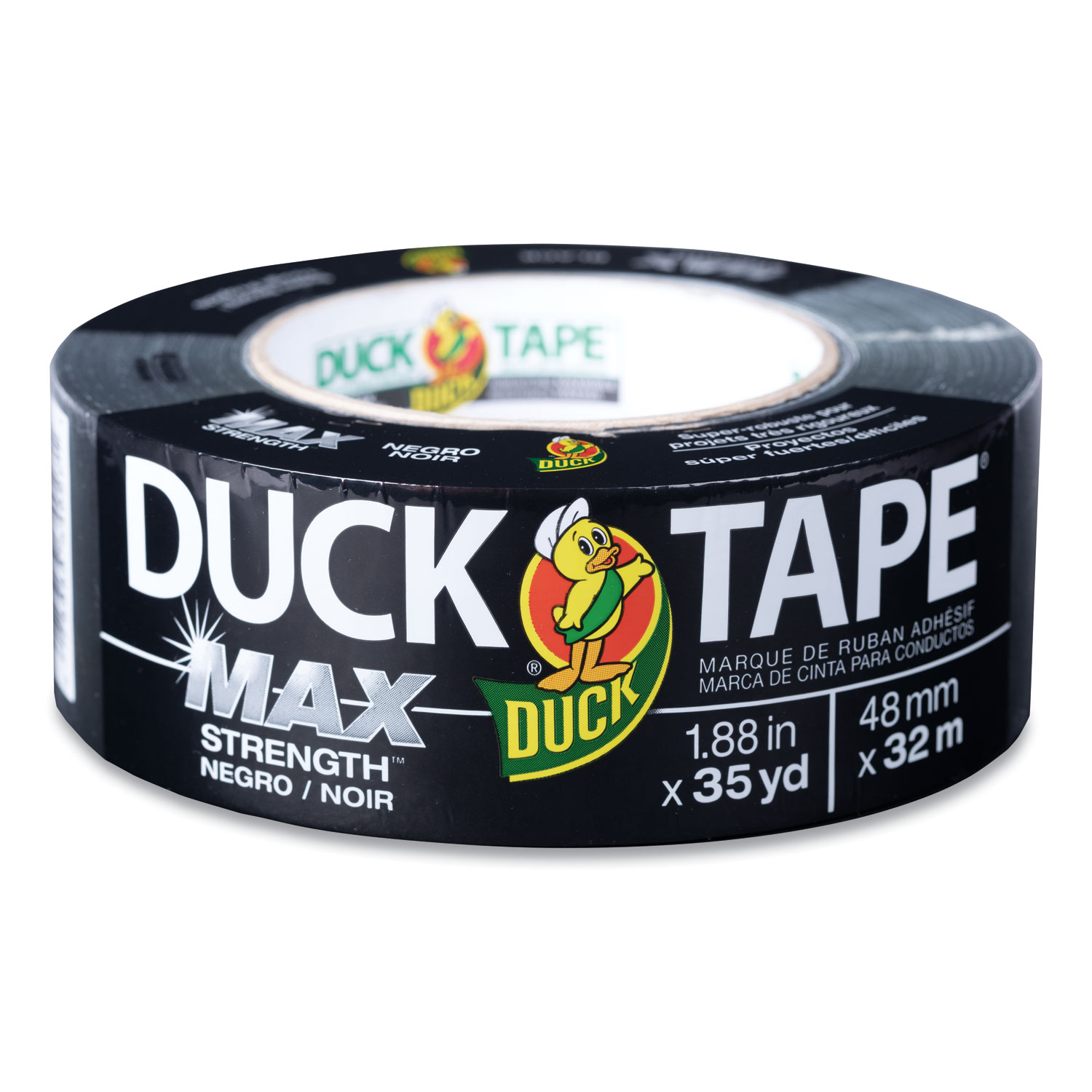  Duck 240867 MAX Duct Tape, 3 Core, 1.88 x 35 yds, Black (DUC240867) 
