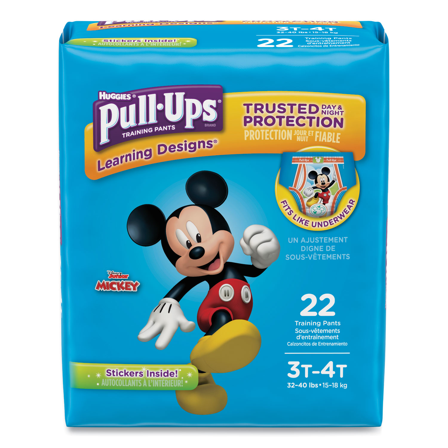  Huggies 45141 Pull-Ups Learning Designs Potty Training Pants for Boys, Size 3T-4T, 22/Pack (KCC45141) 