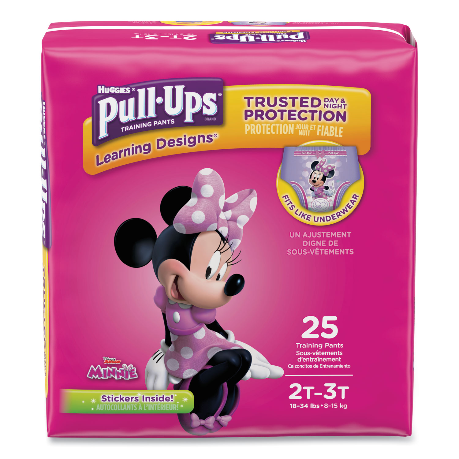 Huggies 45132 Pull-Ups Learning Designs Potty Training Pants for Girls, Size 2T-3T, 25/Pack (KCC45132) 