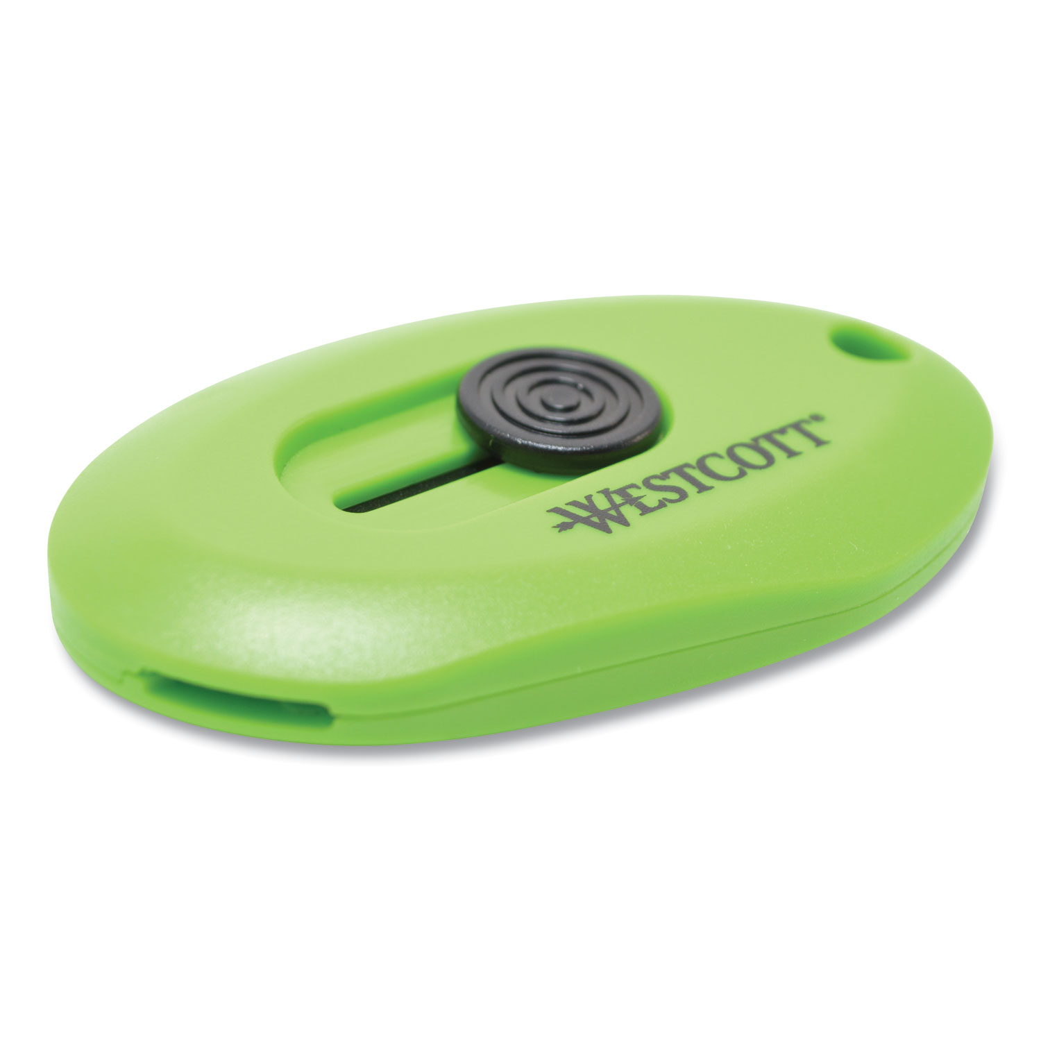 Westcott Compact Safety Ceramic Blade Box Cutter, 2.25, Fixed Blade, Green