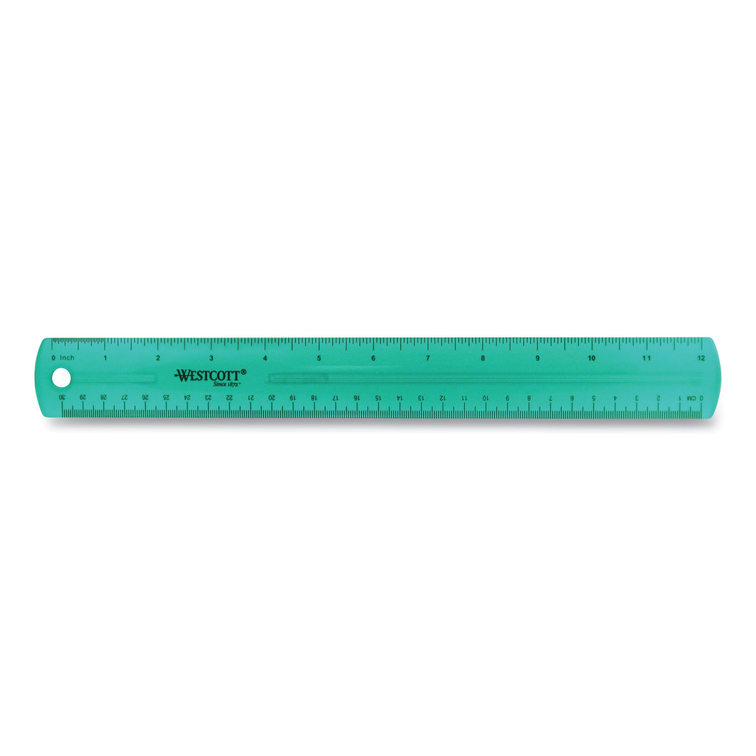 1" 1/2” 1/4” 1/“8 1/16" Colored Vintage The Master 12-Inch 5-In-1 Plastic Ruler 