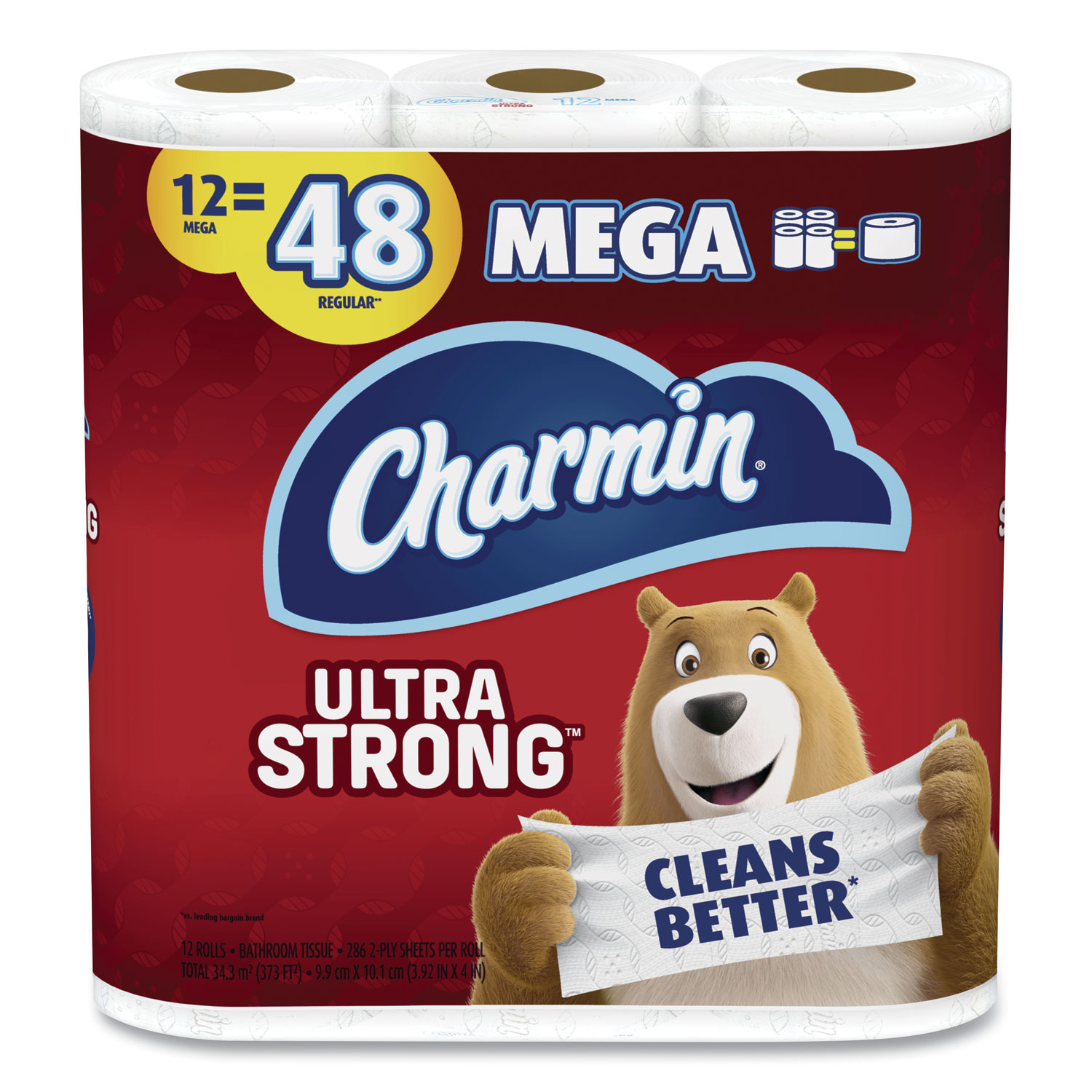  Charmin 61071PK Ultra Strong Bathroom Tissue, Septic Safe, 2-Ply, White, 264 Sheet/Roll, 12/Pack (PGC61071PK) 