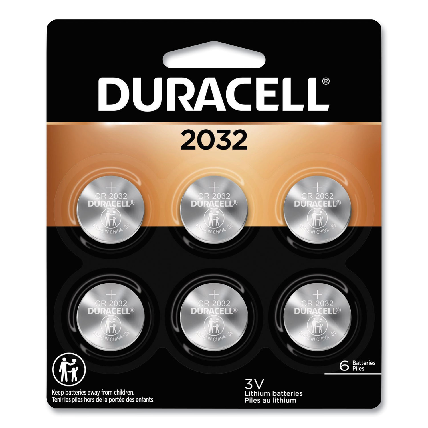 Duracell® Lithium Coin Battery, 2032, 6/Pack