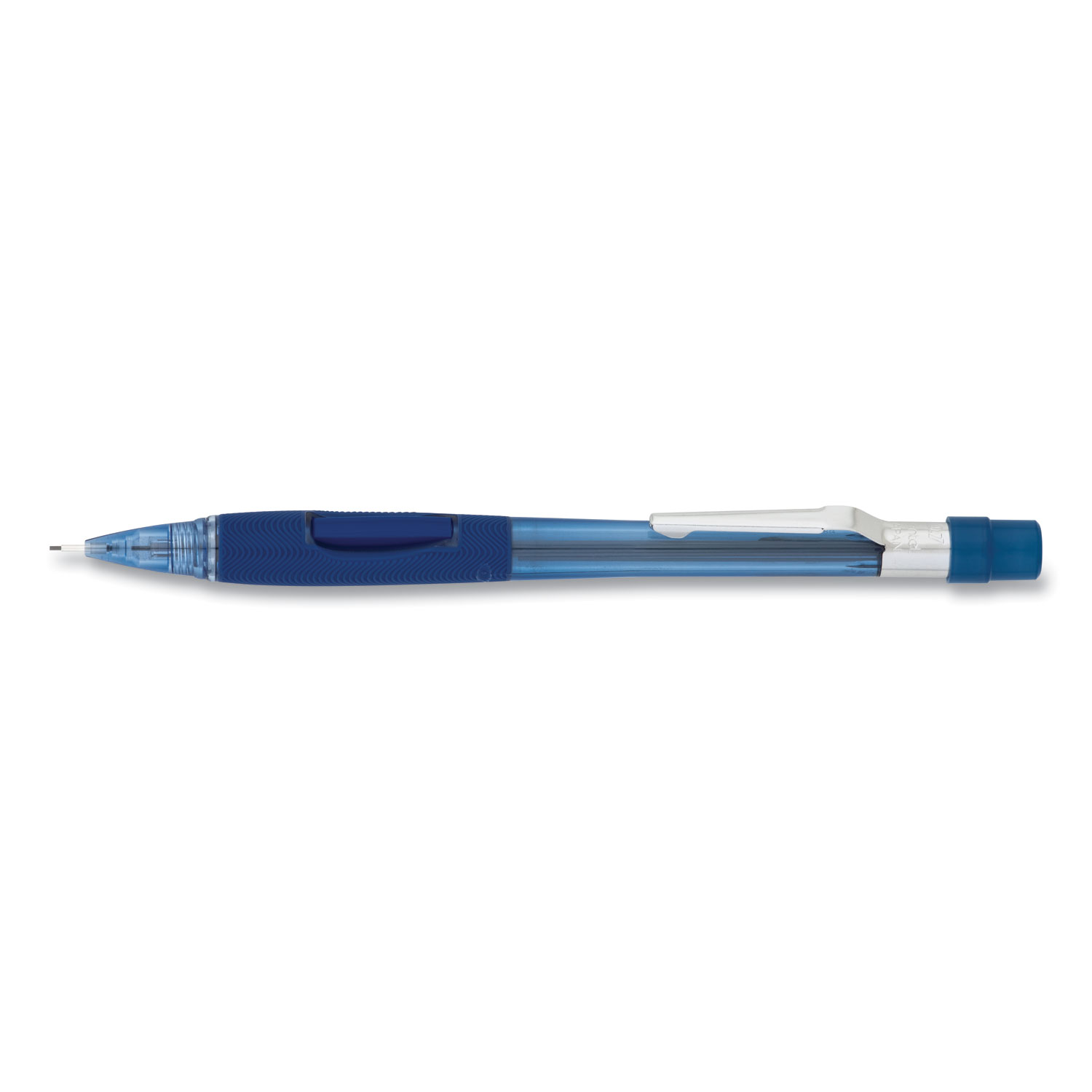 Pentel PD347TC Quicker Clicker Mechanical Pencil, 0.7 mm, HB (#2.5), Black Lead, Transparent Blue Barrel (PENPD347TC) 
