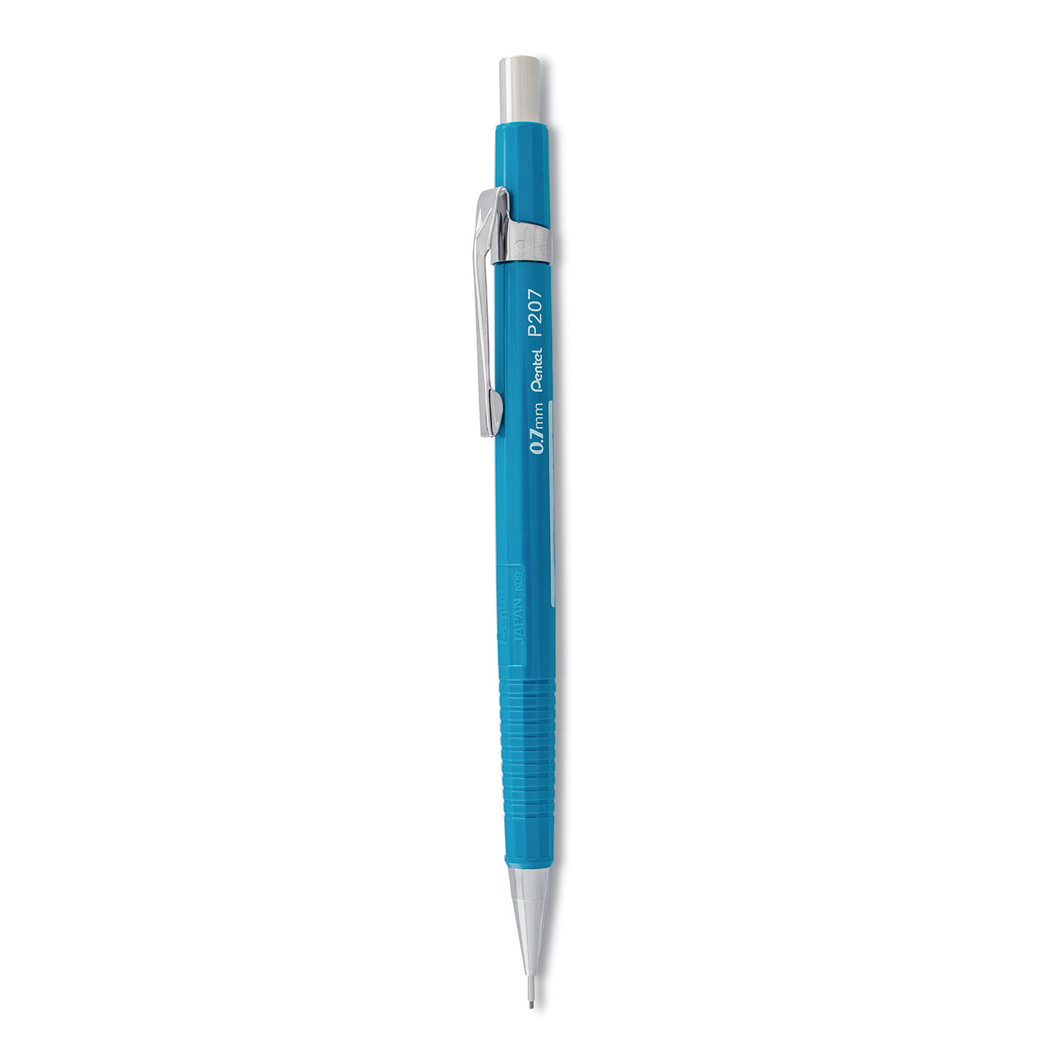  Pentel P207C Sharp Mechanical Pencil, 0.7 mm, HB (#2.5), Black Lead, Blue Barrel (PENP207C) 