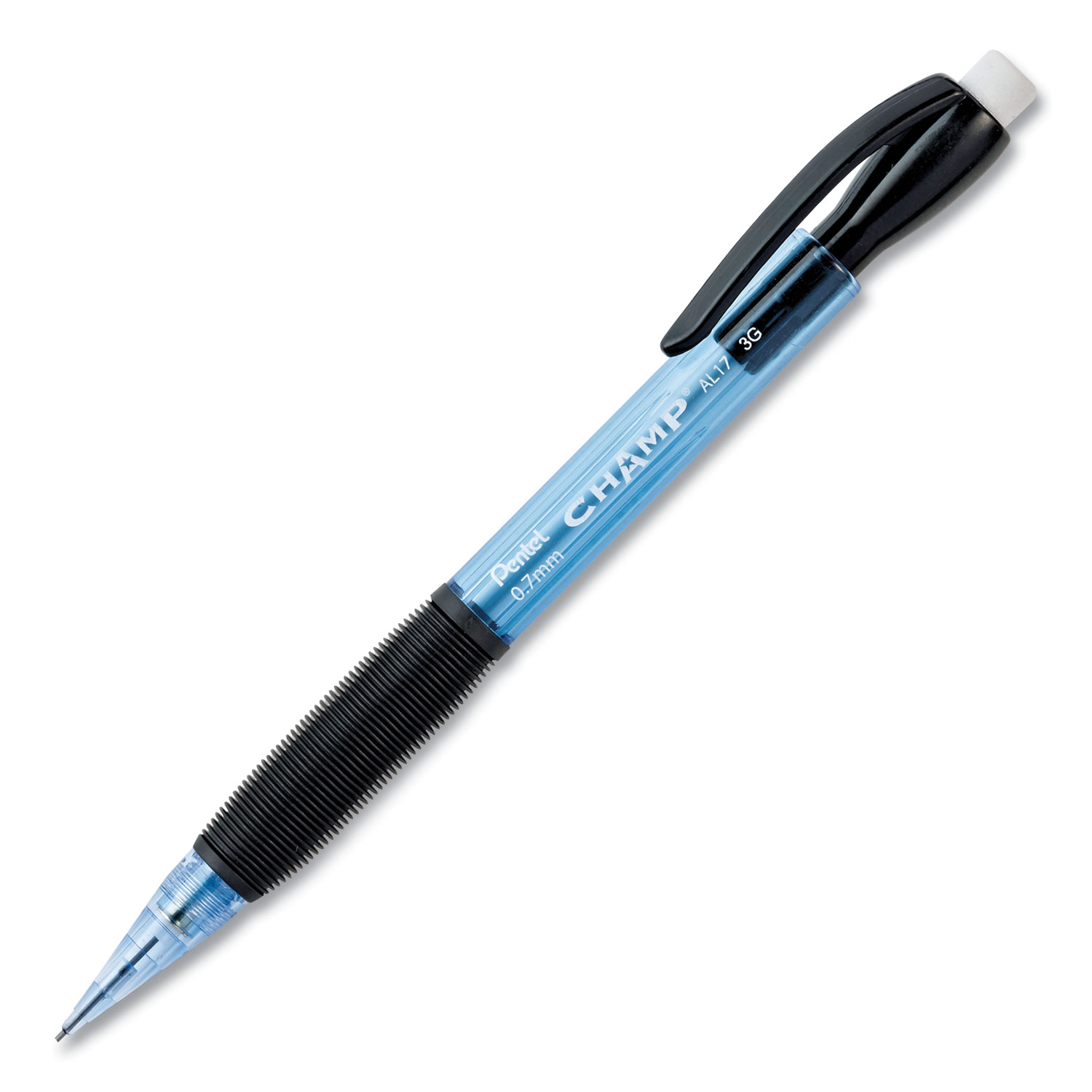  Pentel AL17C Champ Mechanical Pencil, 0.7 mm, HB (#2.5), Black Lead, Blue Barrel, Dozen (PENAL17C) 
