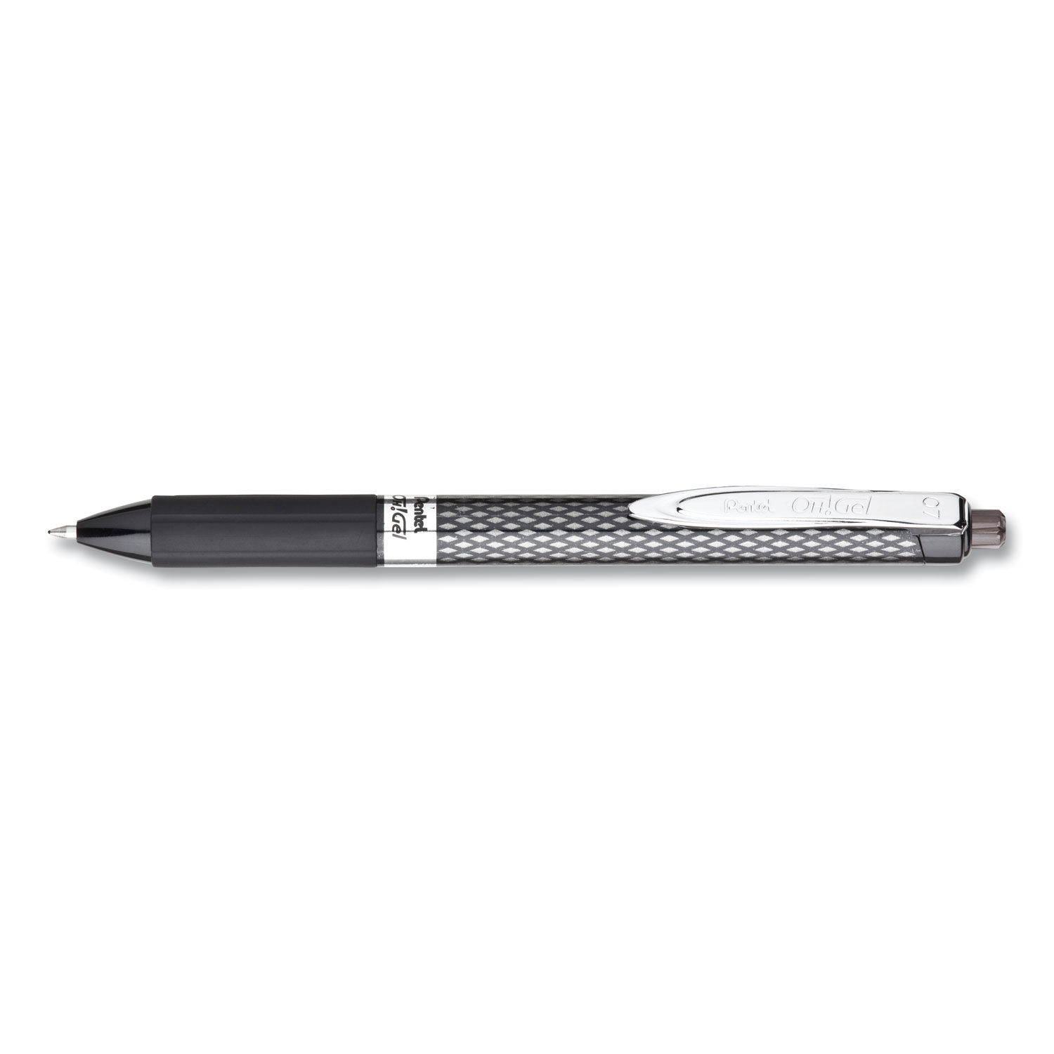  Pentel K497A Oh! Gel Retractable Gel Pen, Medium 0.7mm, Black Ink/Barrel, Dozen (PENK497A) 