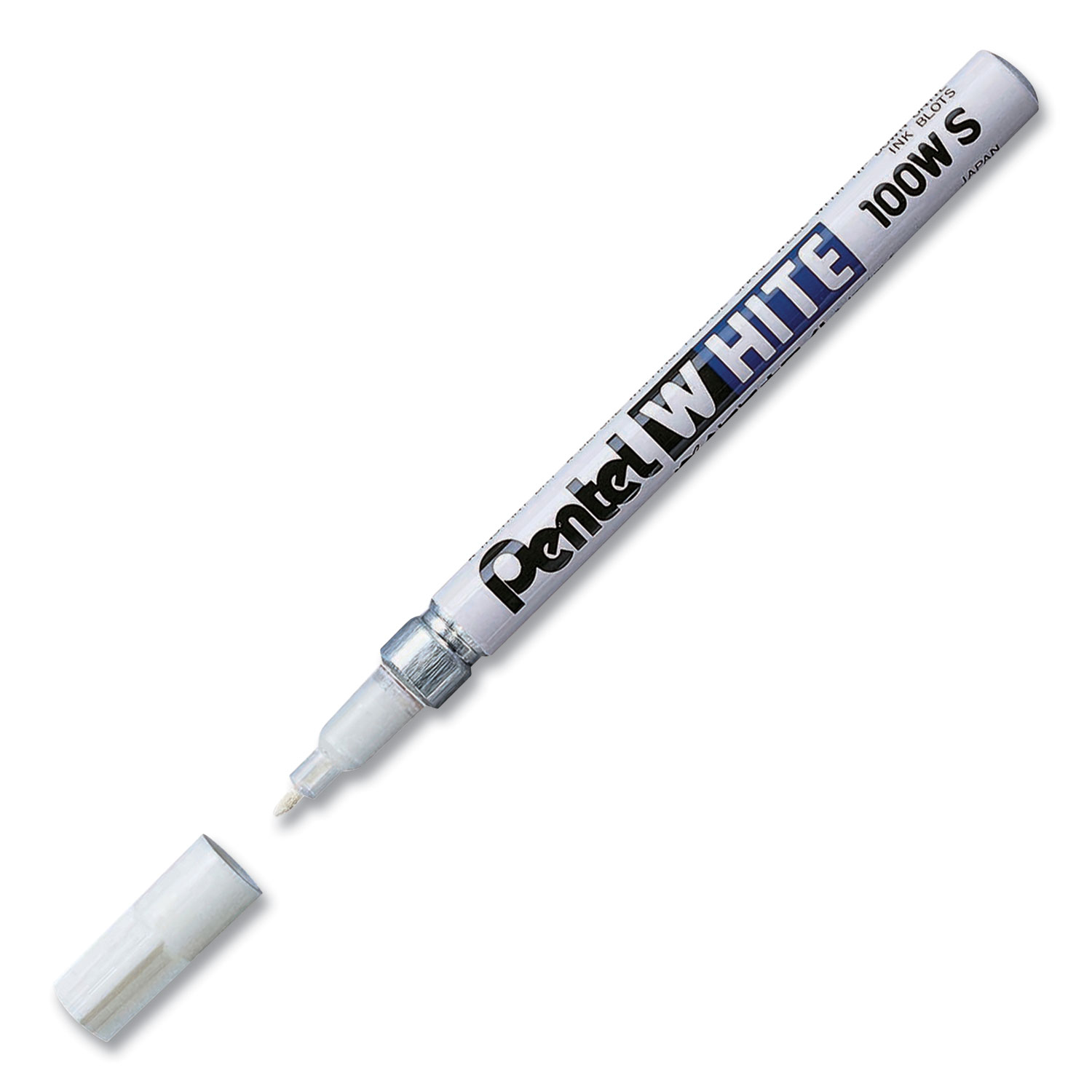  Pentel 100WS Permanent Marker, Fine Bullet Tip, White (PEN100WS) 