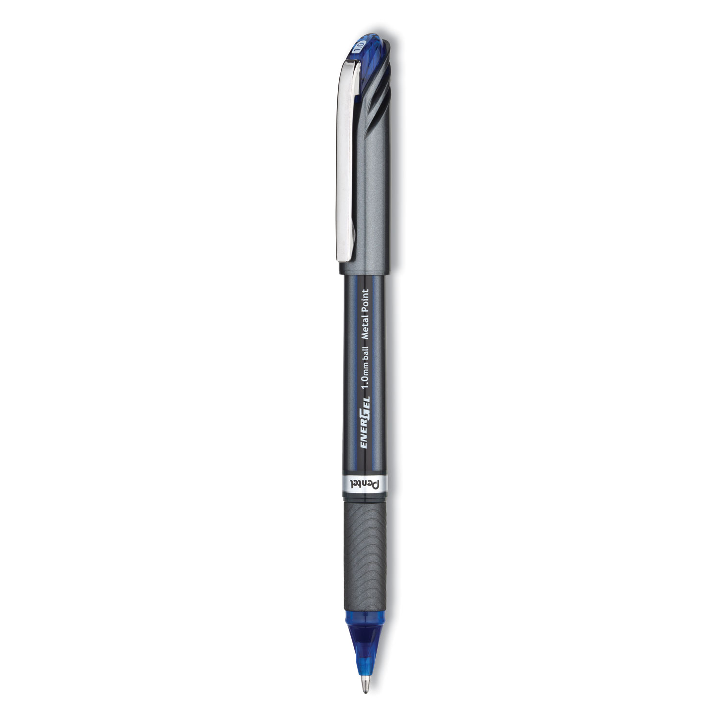  Pentel BL30C EnerGel NV Stick Gel Pen, 1 mm Metal Tip, Blue Ink/Barrel, Dozen (PENBL30C) 