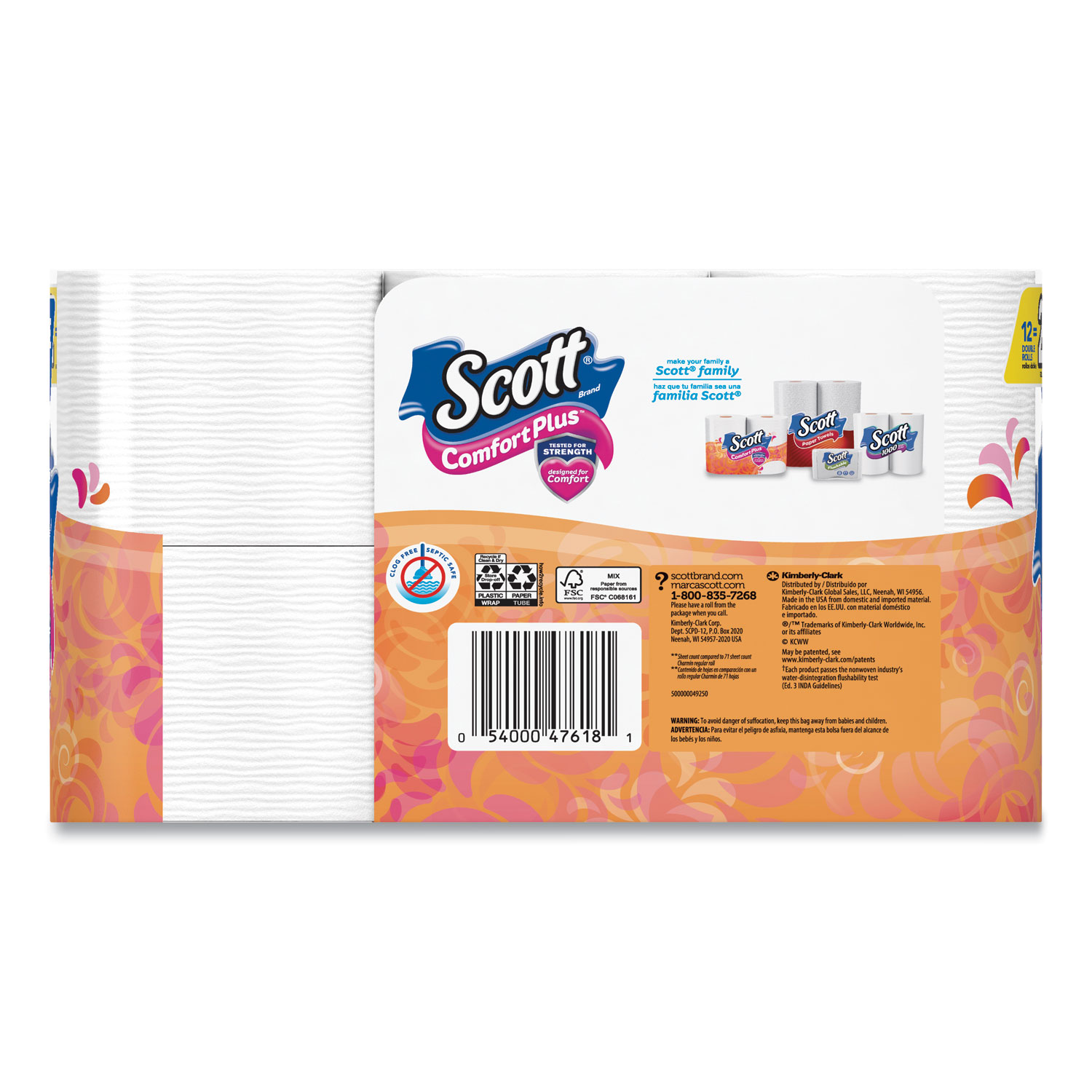  Commercial 2-Ply Ultra Plus Individually Wrapped Toilet  Paper, Septic Safe, Compatible with Standard Dispensers, Unscented, 9600  Count, 24 Pack of 400 Sheets per Roll (4.1 x 3.6 Sheet), White : Health &  Household