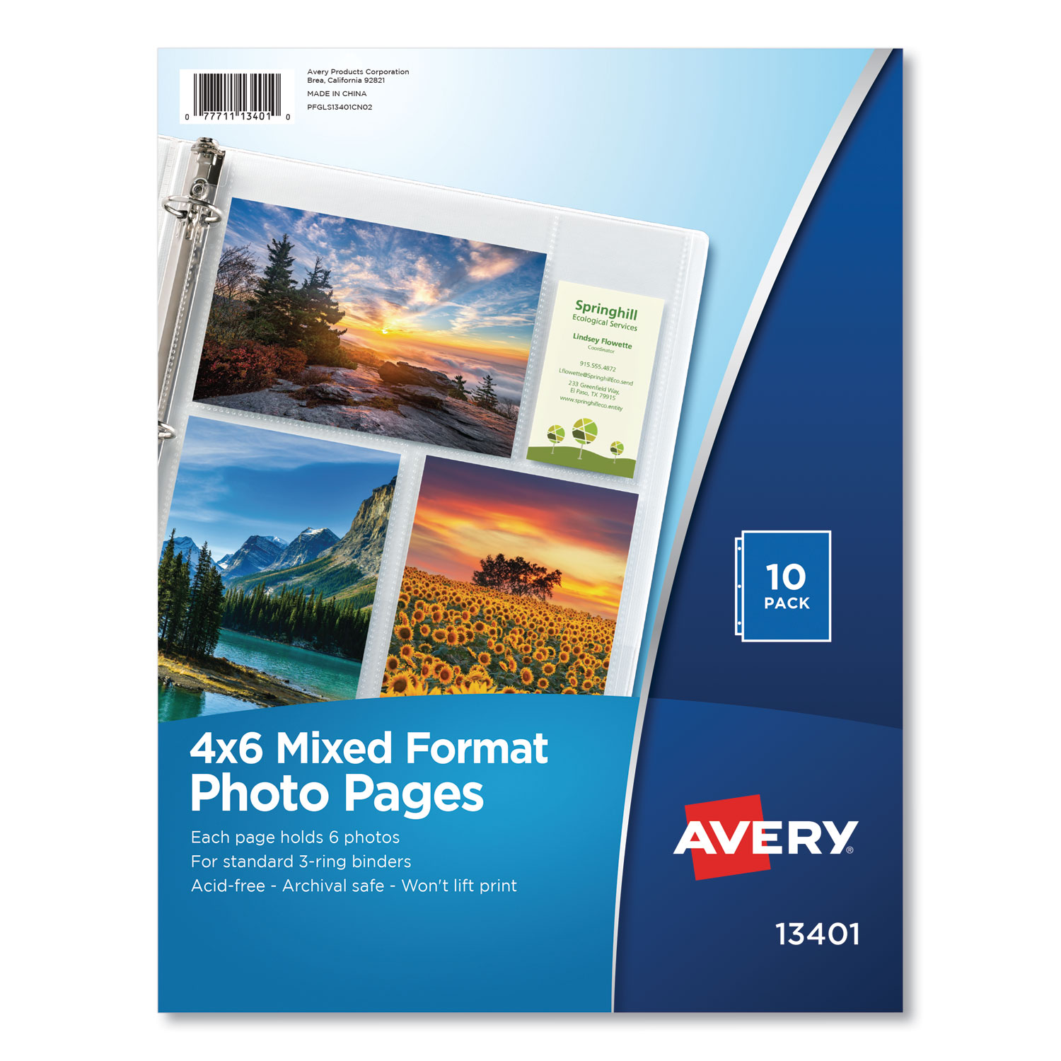 Sleeves 4x6 Photo Archival Clear Fold Lock pk 10