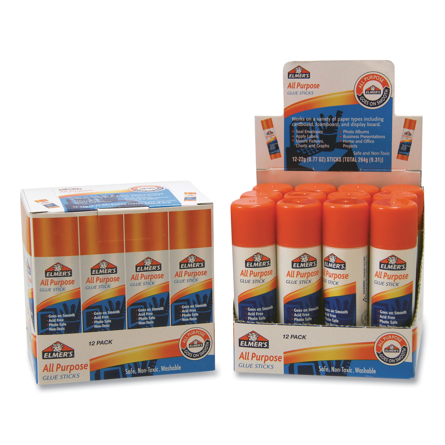 Elmers® Washable School Glue Sticks, 0.24 oz, Applies and Dries Clear