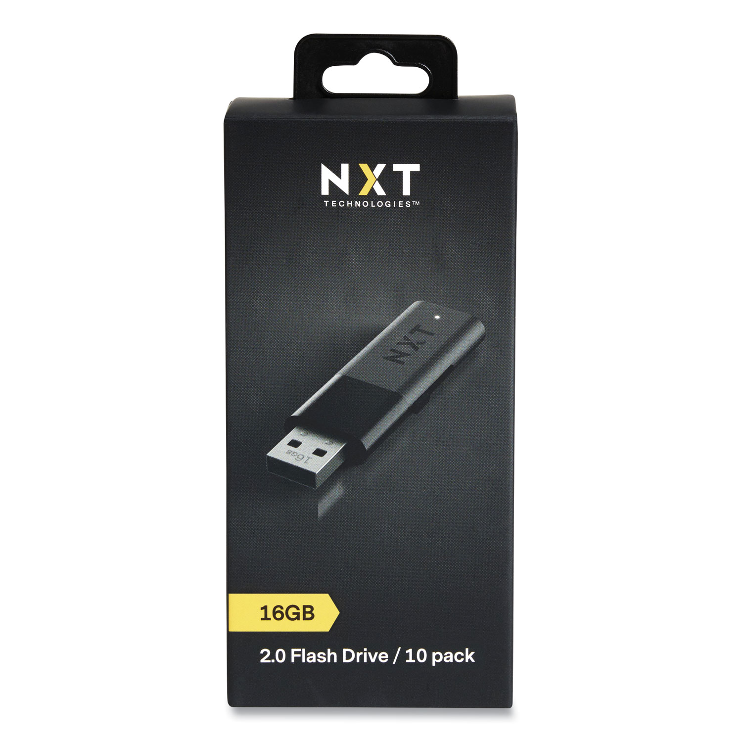NXT Technologies™ USB 2.0 Flash Drive, 16 GB, Black, 10/Pack | Weiss Bros.