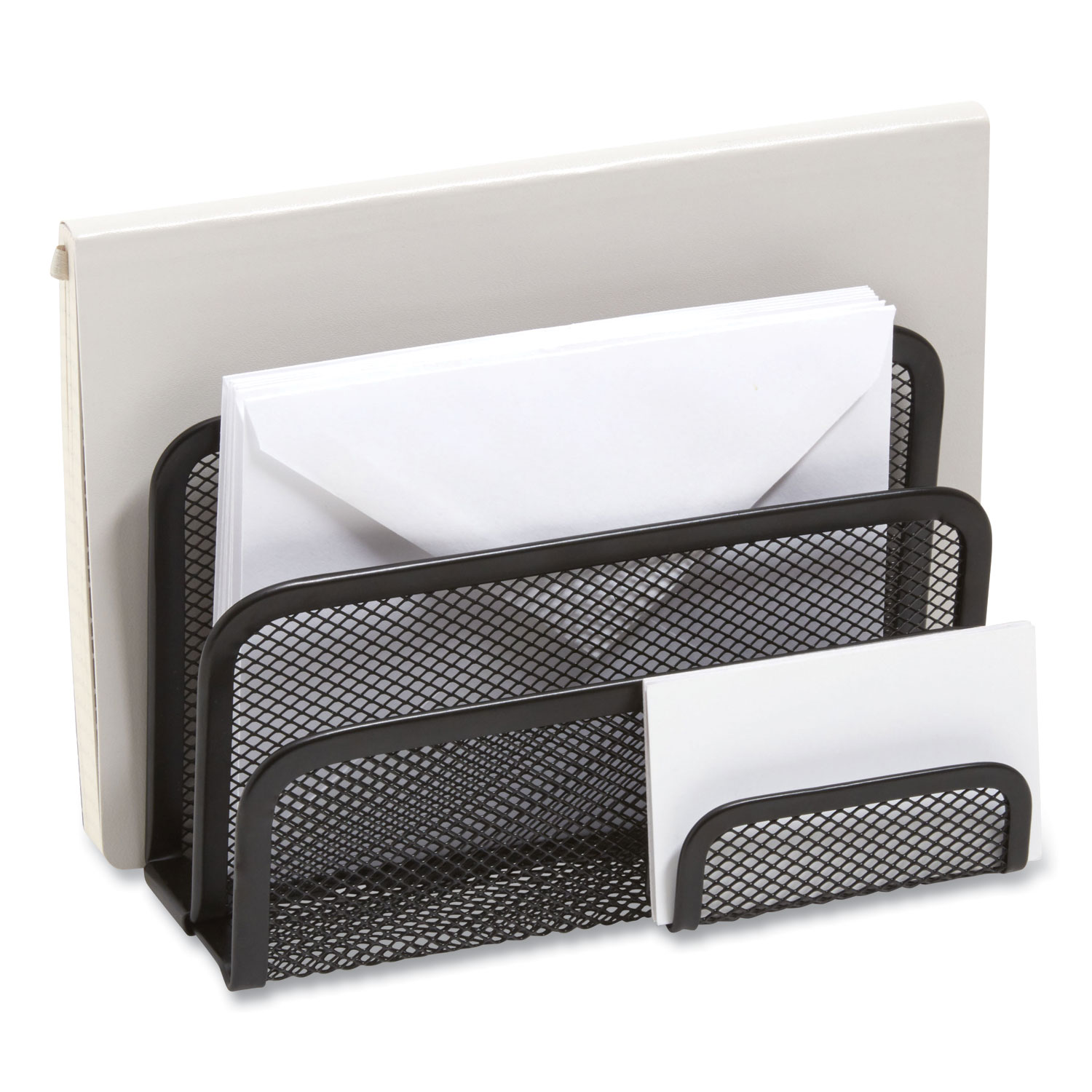 Wire Mesh Mail Sorter with Business Card Holder, 4 Sections, #6 1/4 to ...