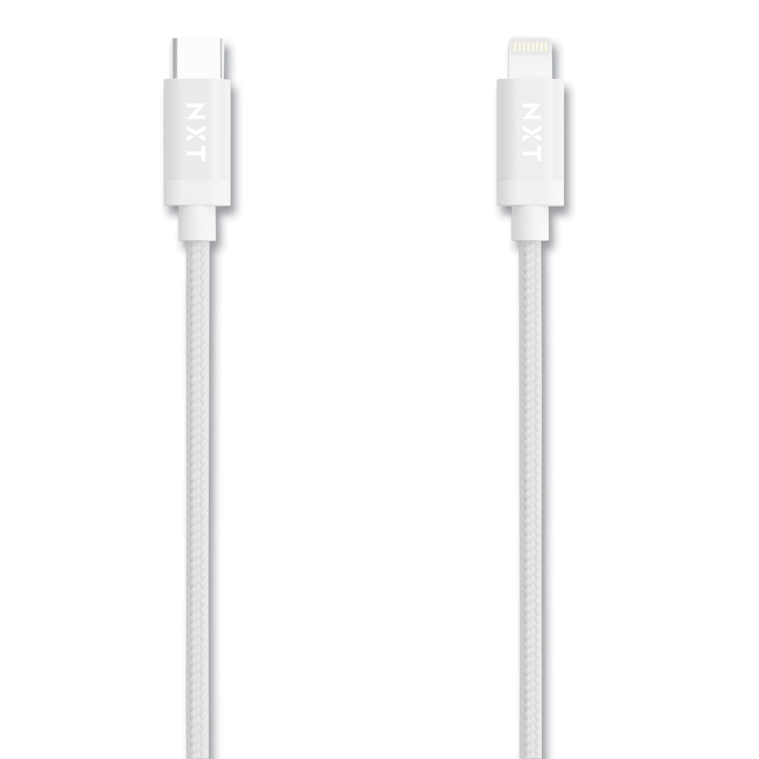 Braided Apple Lightning Cable to USB-C Cable, 6 ft, White