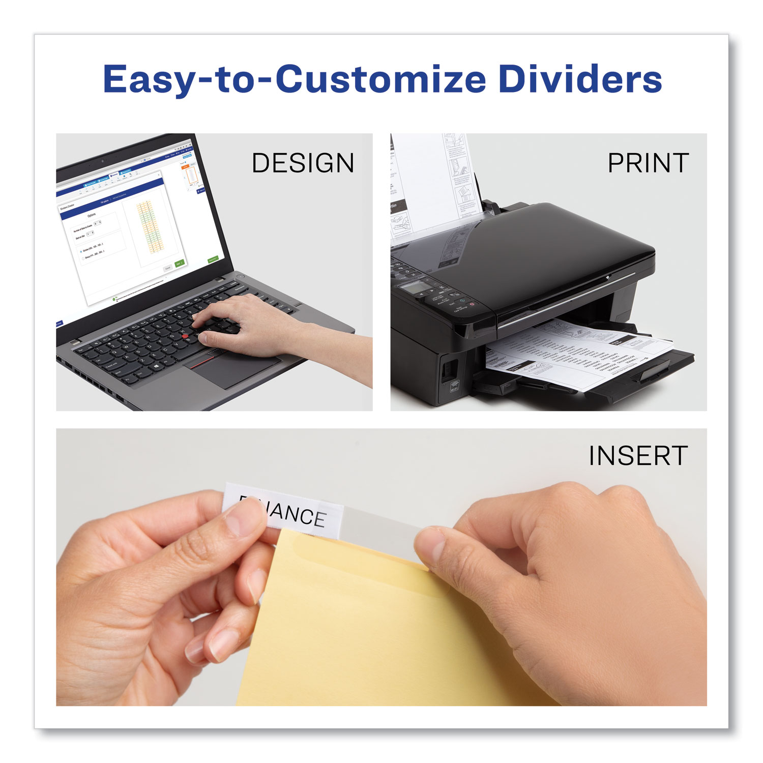 Insertable Big Tab Dividers 8 Tab Letter Office Product Center