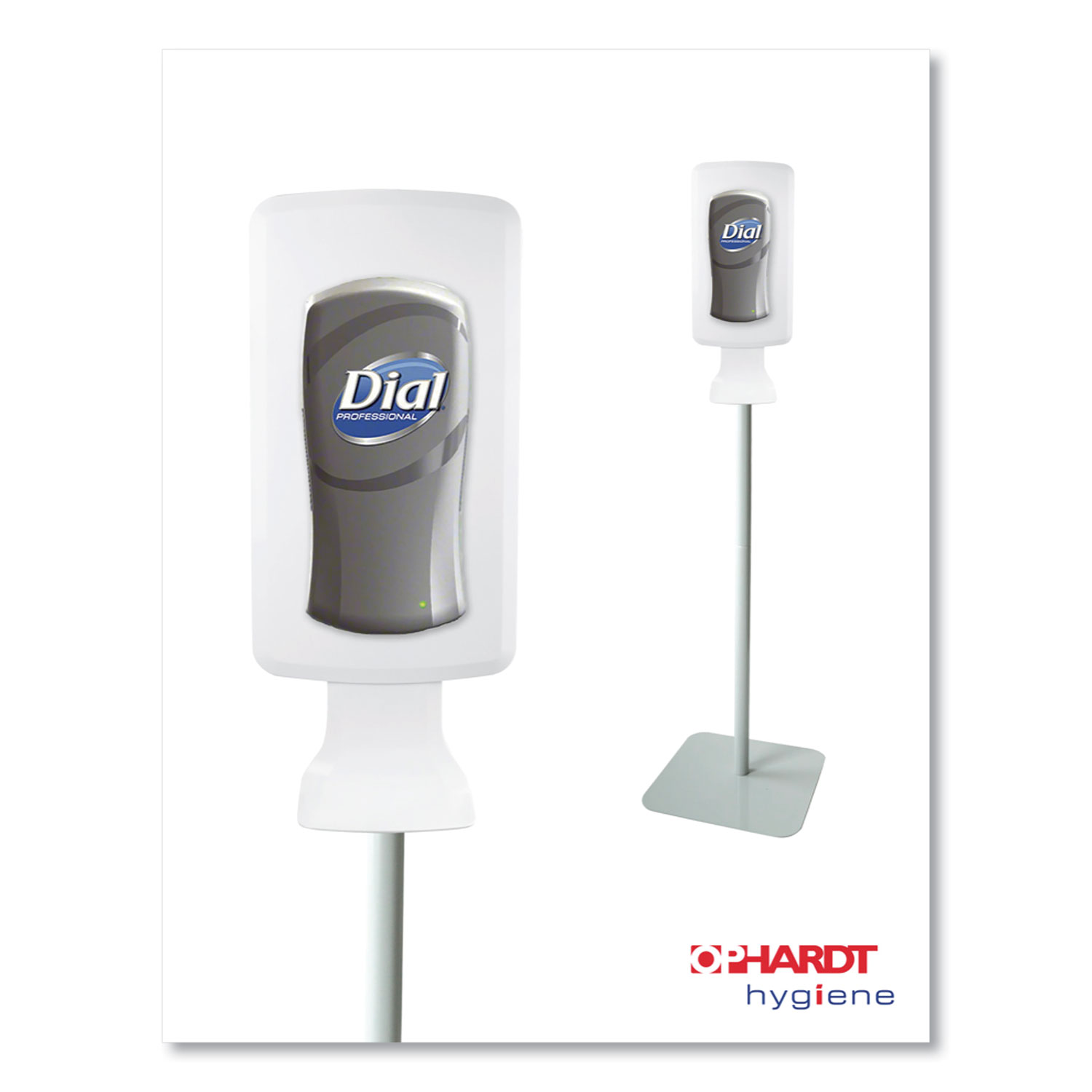  Dial 09495EA FIT Touch Free Dispenser Floor Stand, 15.7 x 15.7 x 58.3, White (DIA09495EA) 