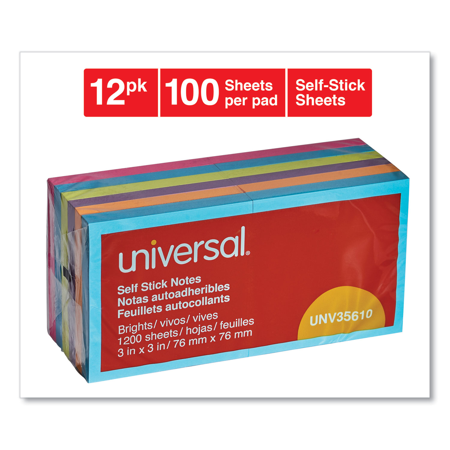 UNV35610 Universal® Self Stick Bright Pads Zuma