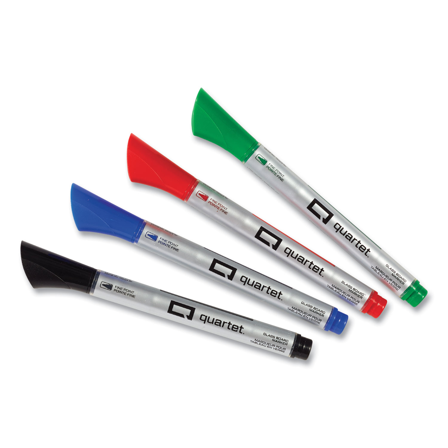  Quartet 79555 Premium Glass Board Dry Erase Marker, Fine Bullet Tip, Assorted Colors, 4/Pack (QRT79555) 