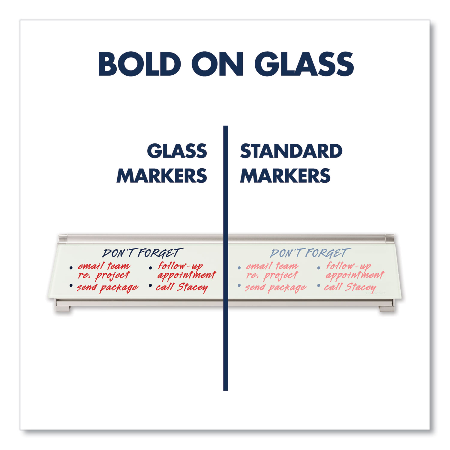 Quartet Glass Board Dry Erase Markers, Premium, Fine Tip, Assorted Colors,  4 Pack (79555)