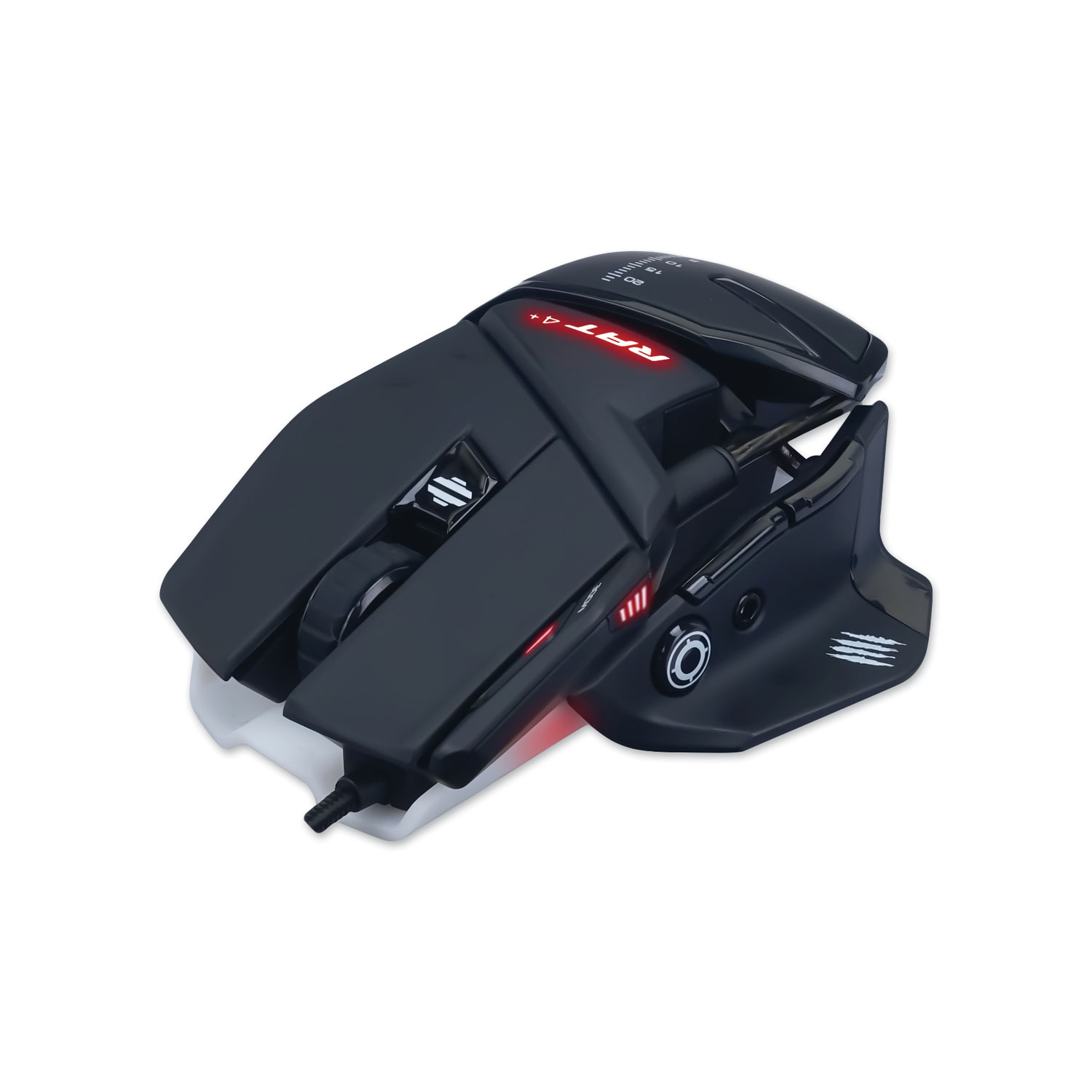 Mad Catz® Authentic R.A.T. 4+ Optical Gaming Mouse, USB 2.0, Left/Right Hand Use, Black