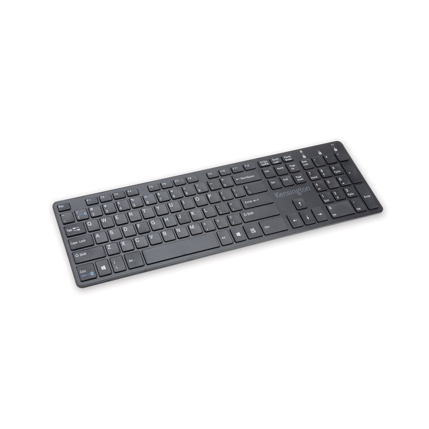 Kensington® KP400 Switchable Keyboard, 17.5 x 4.9 x 0.7, Black