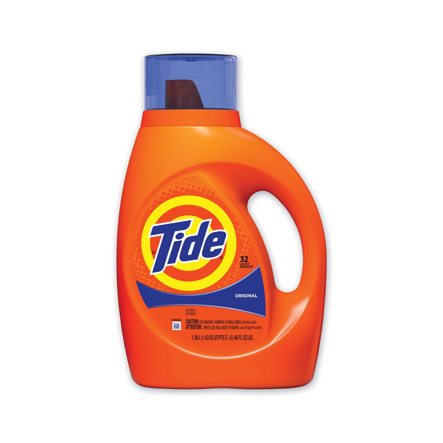 Tide® Liquid Tide Laundry Detergent, 32 Loads, 46 oz Bottle, 6/Carton