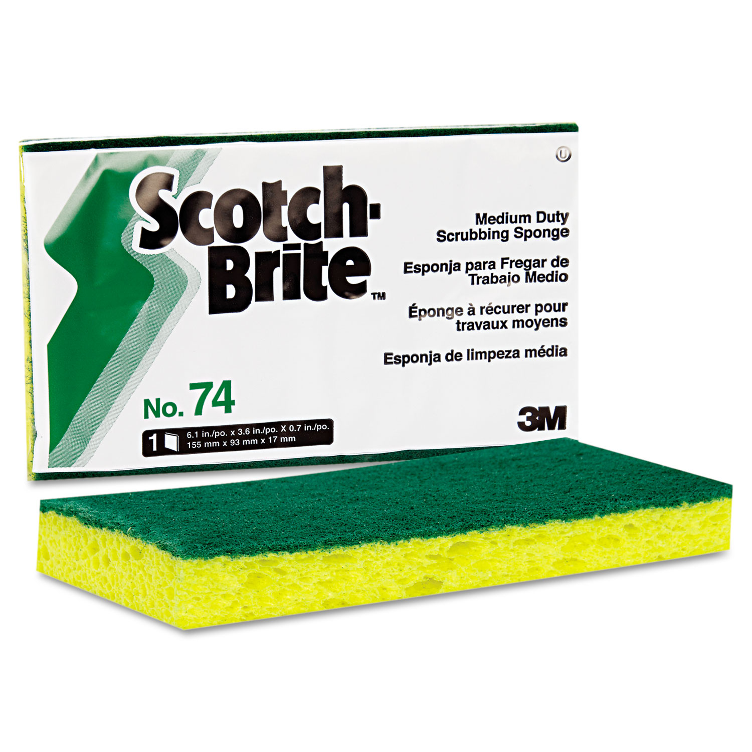 6” x 3.375” x 0.75” Medium Scrub Sponge – Prime Source Brands