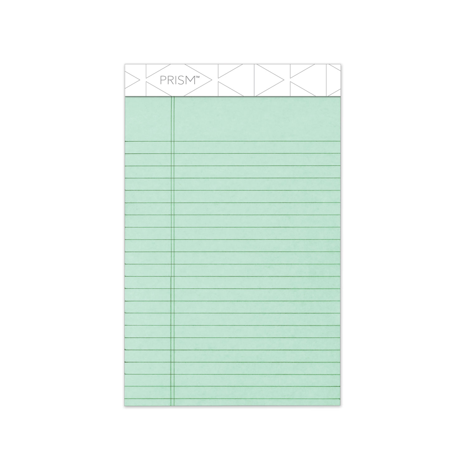 Prism + Writing Pads, Narrow Rule, 5 x 8, Pastel Green, 50 Sheets, 12/Pack
