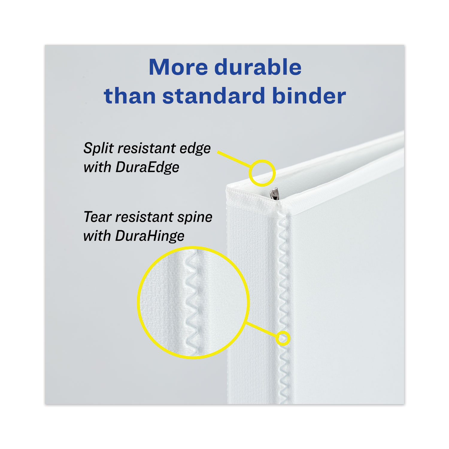 Heavy-Duty View Binder with DuraHinge, One Touch EZD Rings/Extra