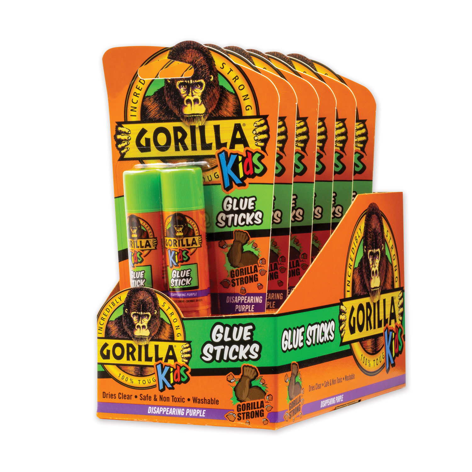  Gorilla Glue 2605208PK School Glue Sticks, 0.21 oz/Stick, Dries Clear, 12 Sticks/Box (GOR2605208BX) 