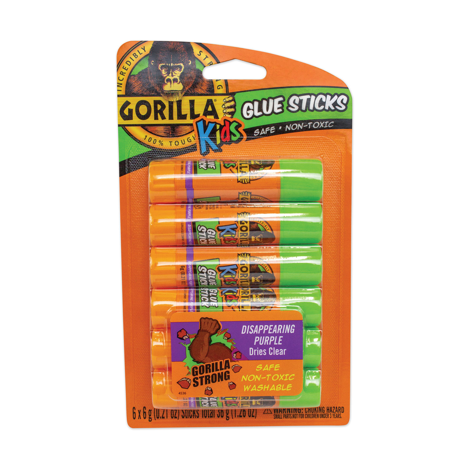 School Glue Sticks, 0.21 oz/Stick, Dries Clear, 12 Sticks/Box