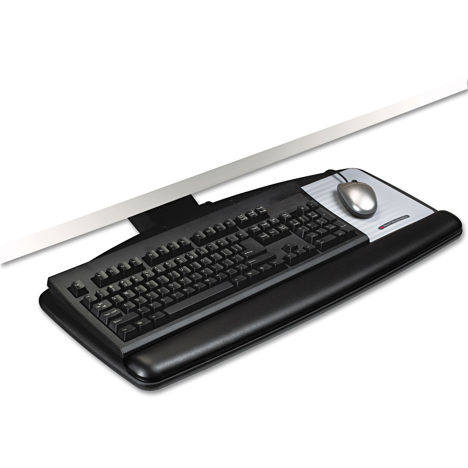  3M AKT70LE Positive Locking Keyboard Tray, Standard Platform, 21.75 Track, Black (MMMAKT70LE) 