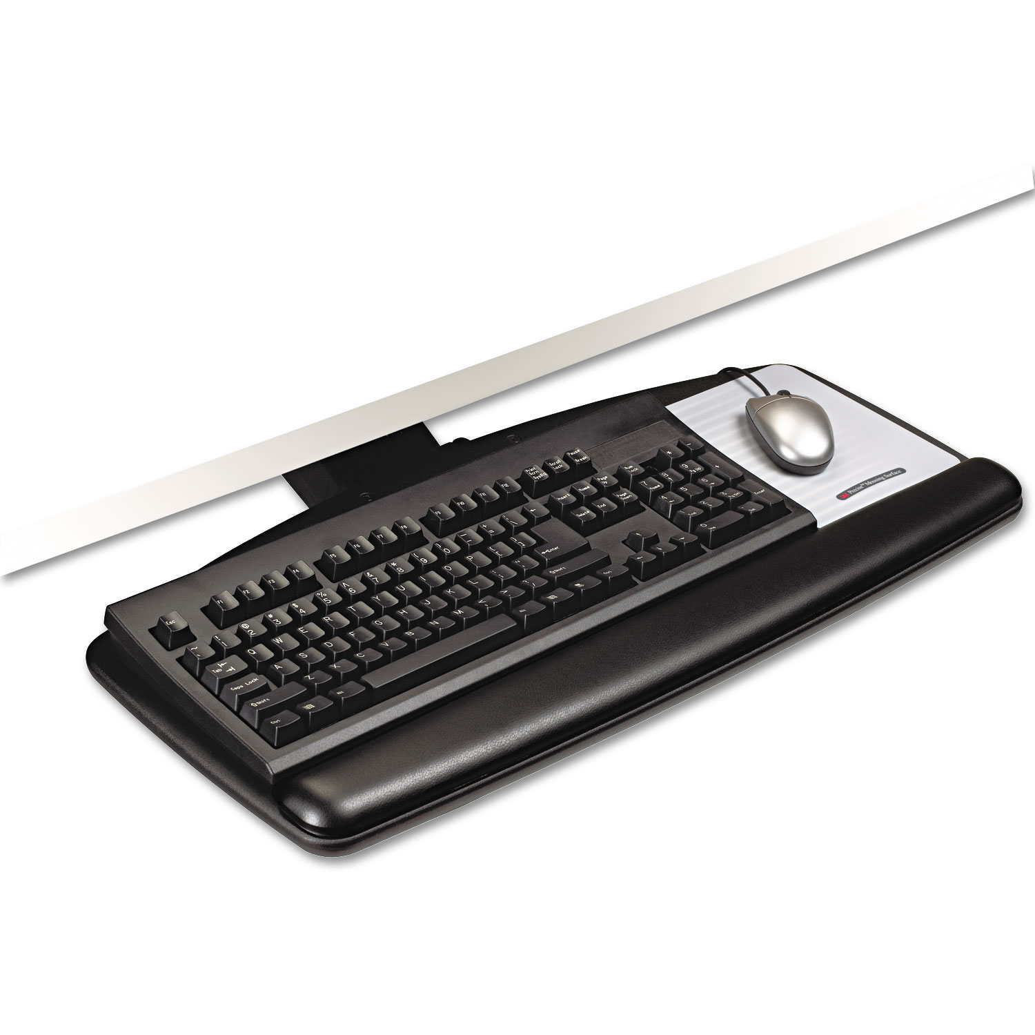  3M AKT90LE Easy Adjust Keyboard Tray, Standard Platform, 23 Track, Black (MMMAKT90LE) 