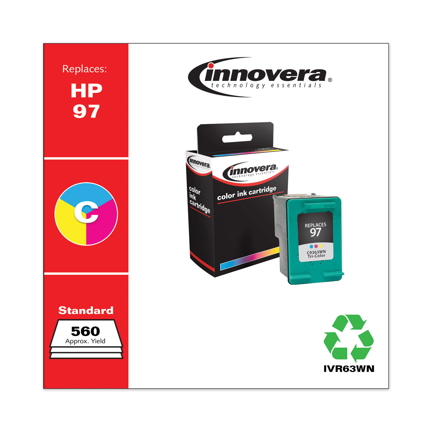 Remanufactured Tri Color Ink Cartridge for HP C9363WN HP 97 ...